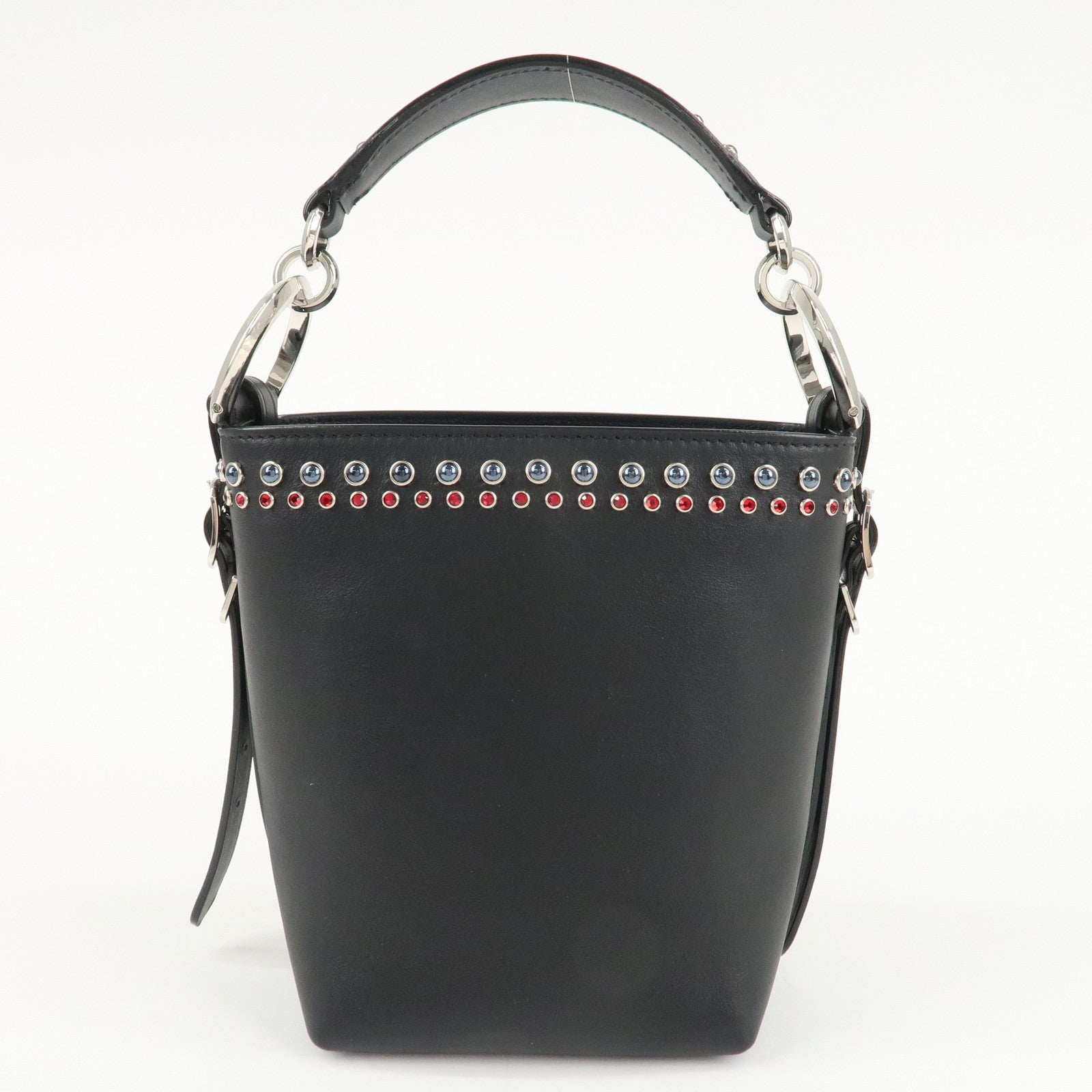 JIMMY CHOO Leather Hand Bag Black