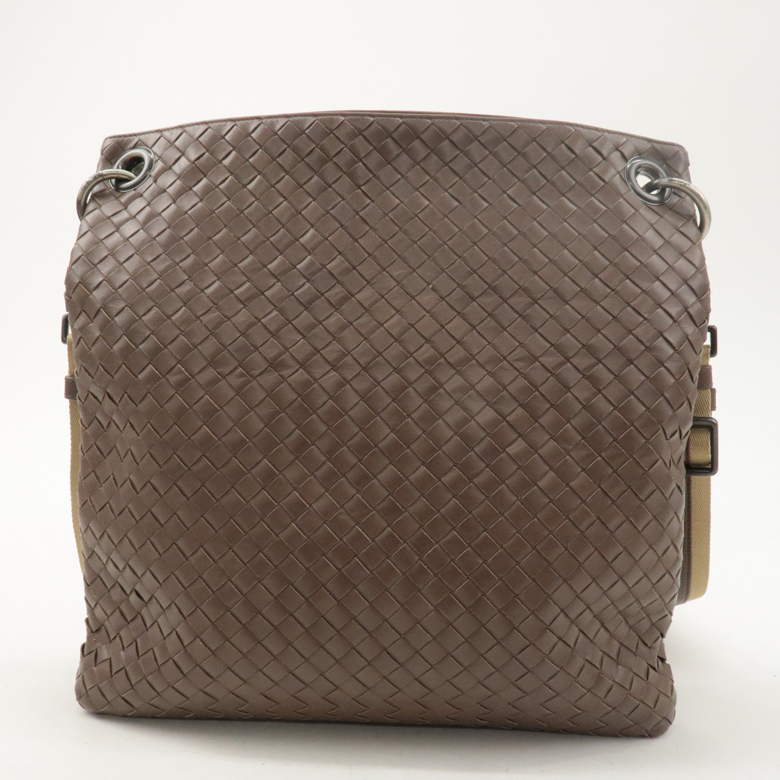 BOTTEGA VENETA Intrecciato Leather Shoulder Bag Brown 161623