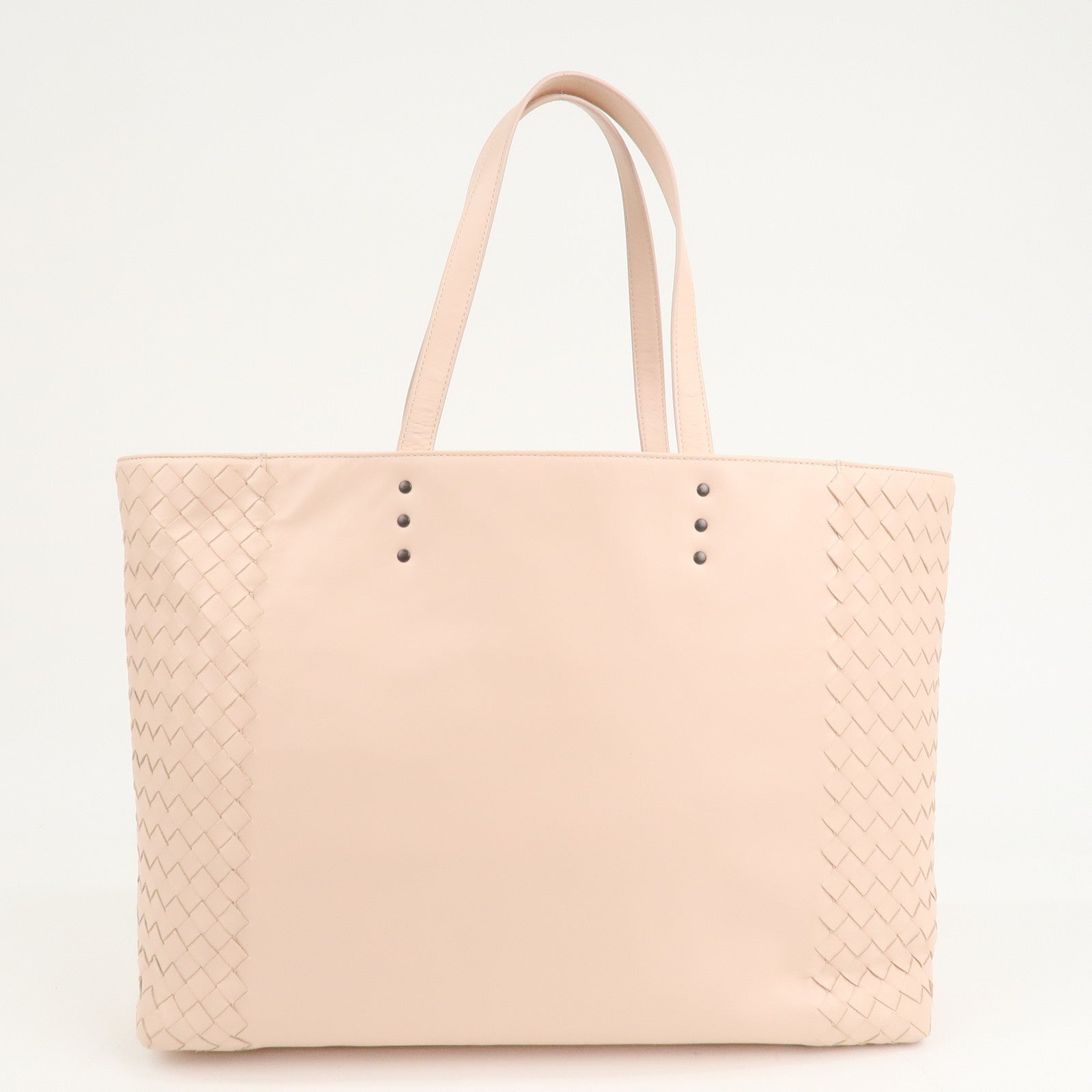 BOTTEGA VENETA Intrecciato Leather Tote Bag Mallow Pink 386812