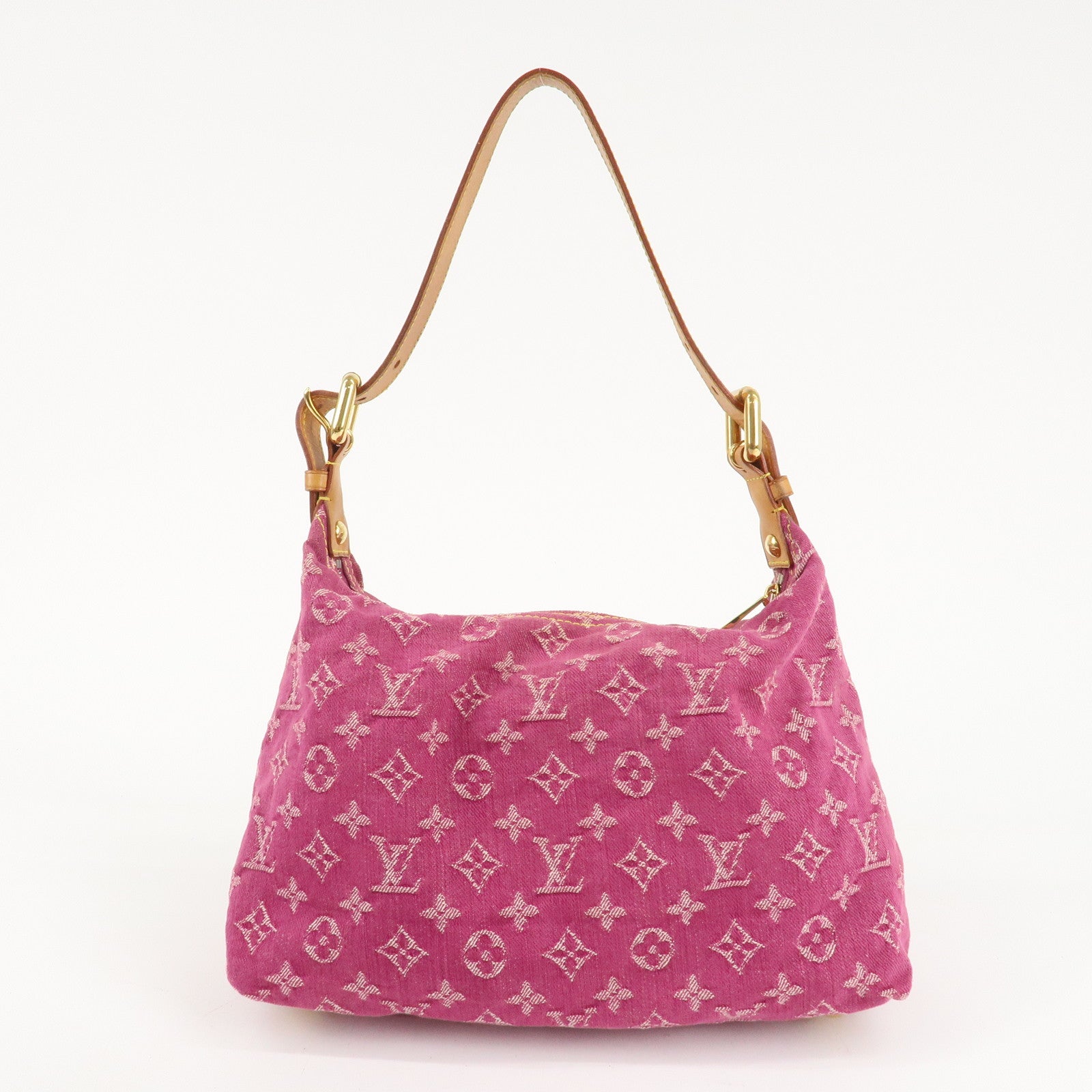 Louis Vuitton Monogram Denim Baggy PM Shoulder Bag Fuchsia M95212