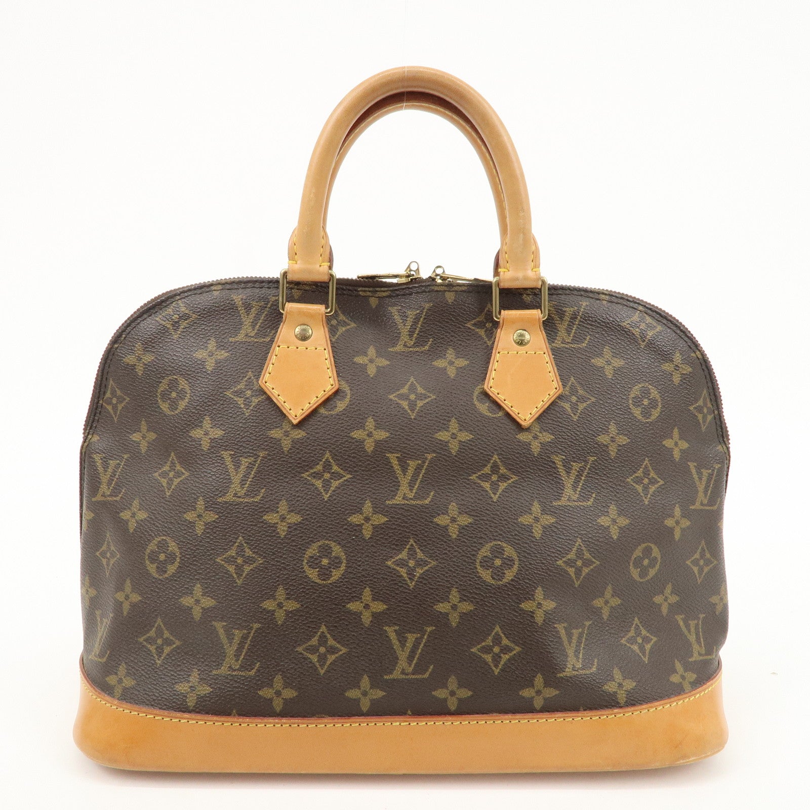 Louis Vuitton Monogram Alma Hand Bag Brown M51130 Used