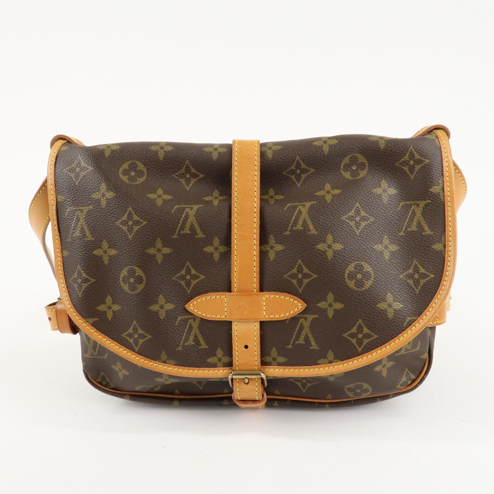 Louis Vuitton Monogram Saumur 30 Crossbody Bag Brown M42256