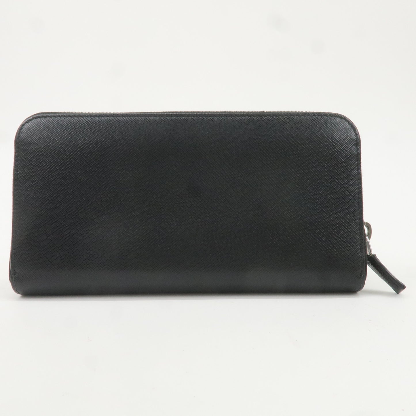 PRADA Saffiano Leather Round Zipper Long Wallet with Phone Pocket