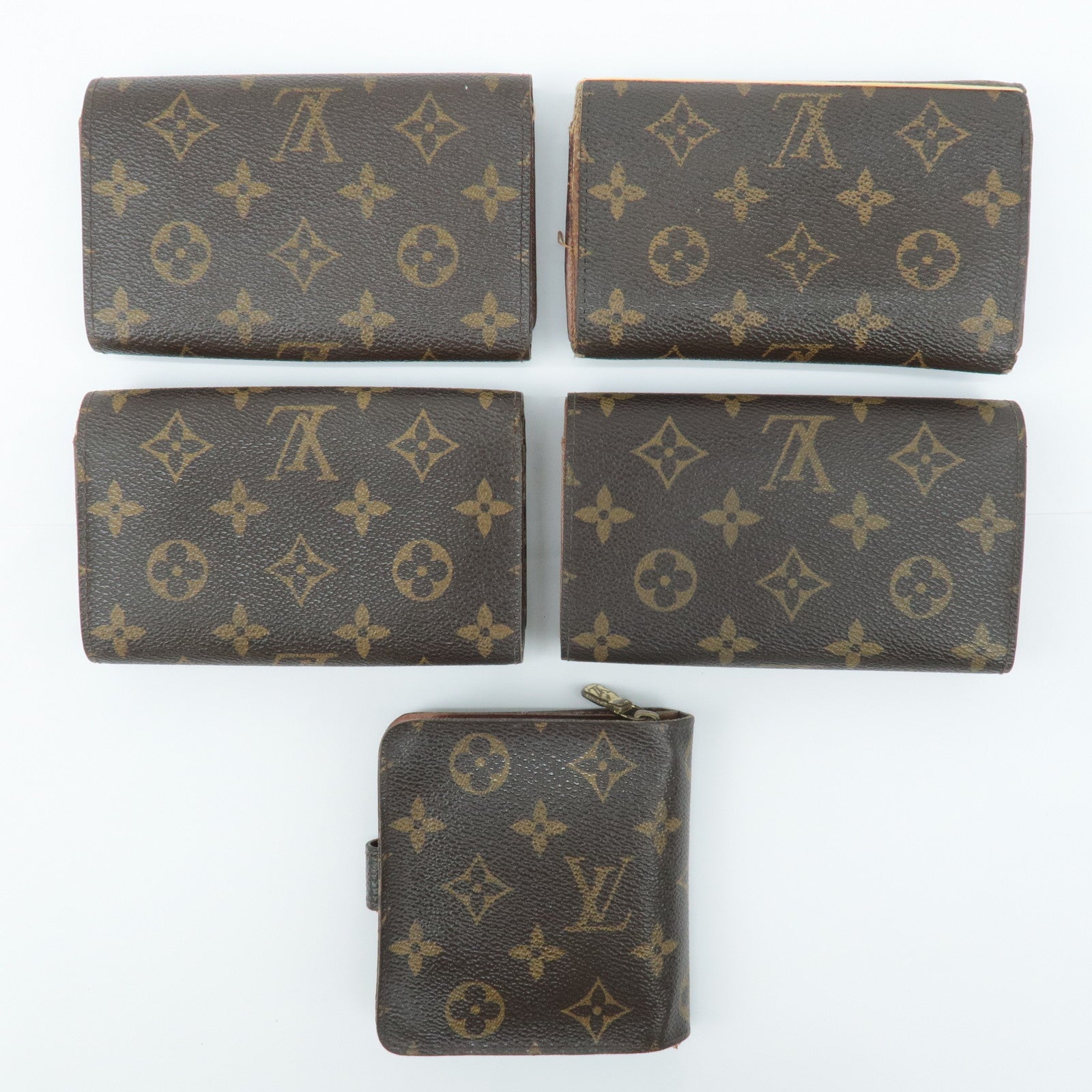 Louis Vuitton Set of5 Monogram Porte Monnaie Billets Tresor Wallet