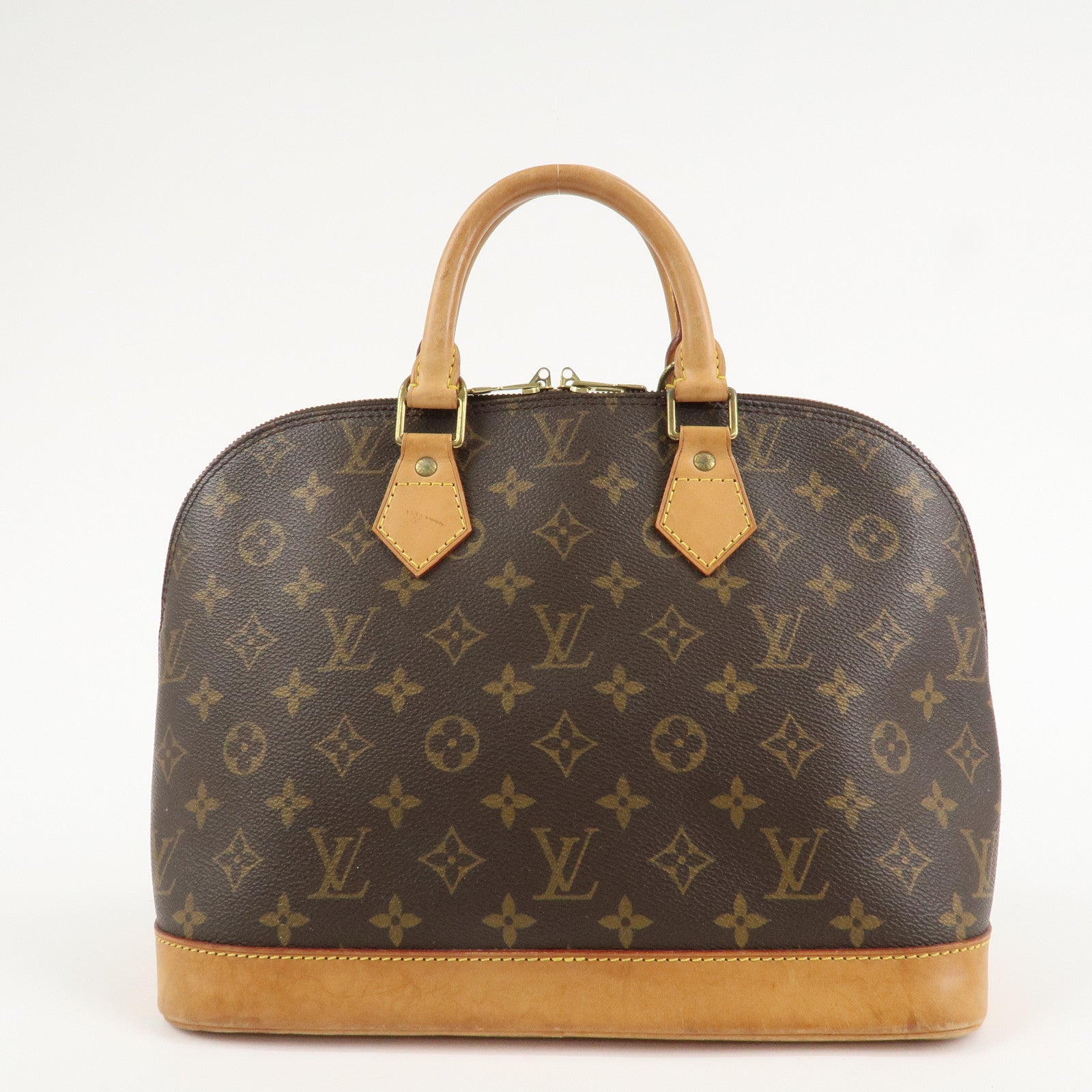 Louis Vuitton Monogram Alma Hand Bag Brown M51130 Used