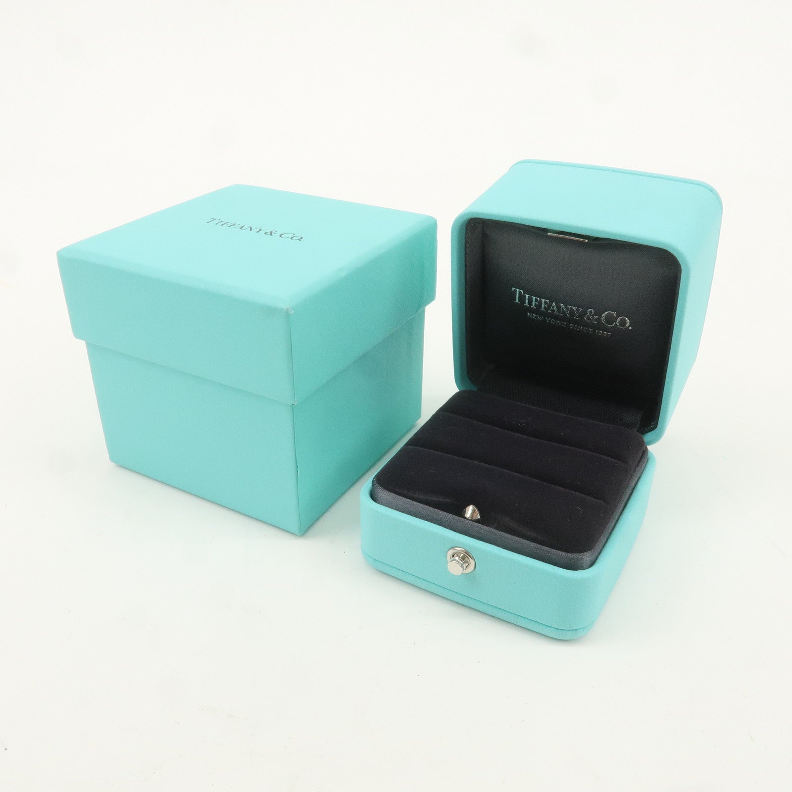 Tiffany&Co. Set of 2 Jewelry Box For Pair Rings Tiffany Blue