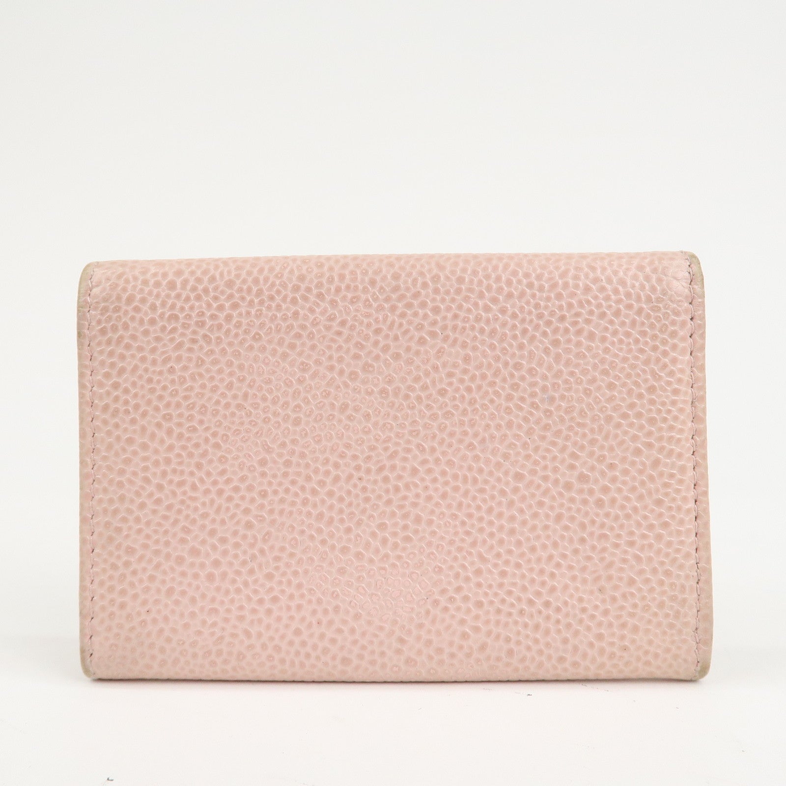 CHANEL COCO Mark Caviar Skin Card Case Card Holder Pink A50074 Used