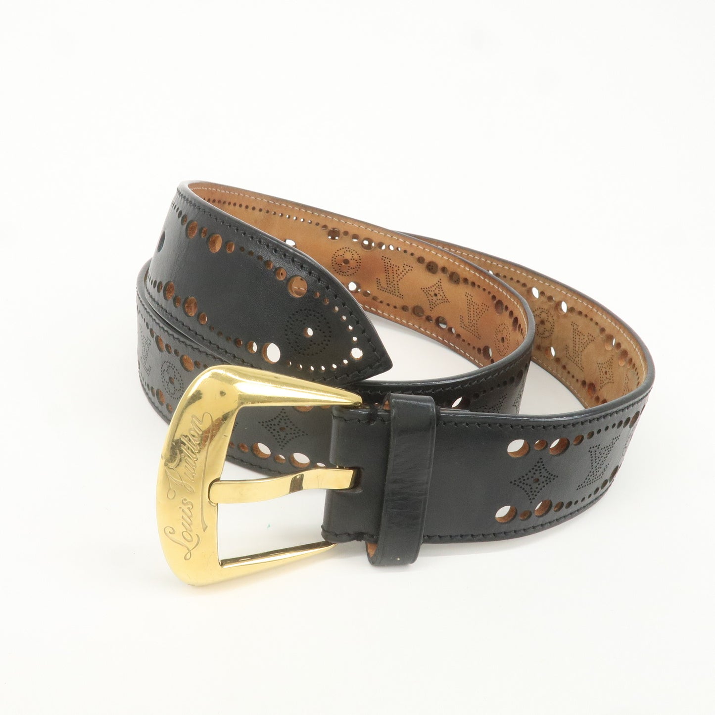 Louis Vuitton Saint-Tulle Belt Phoenix 40MM Vache 85/34 Noir