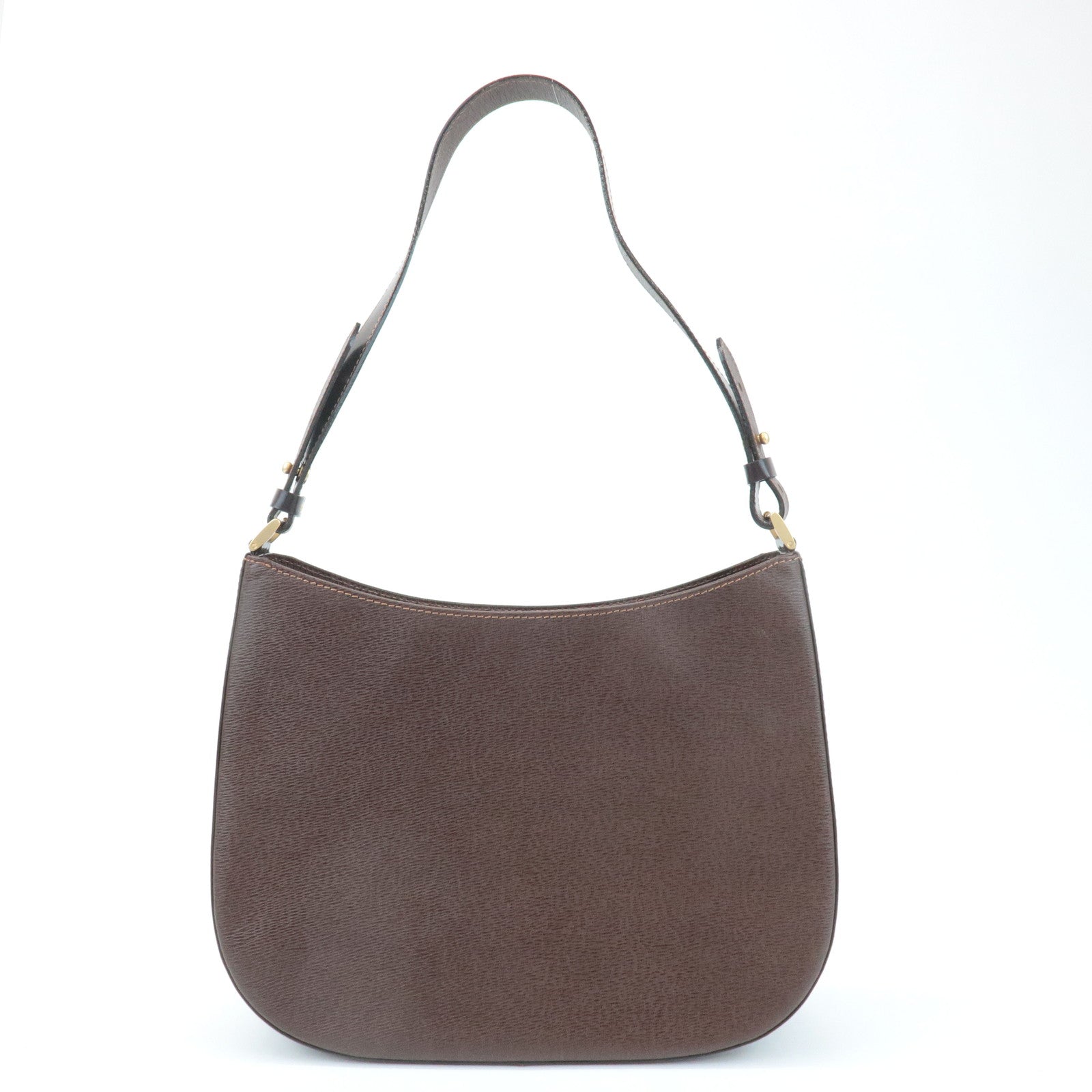 BURBERRY Leather Shoulder Bag Hand Bag Brown