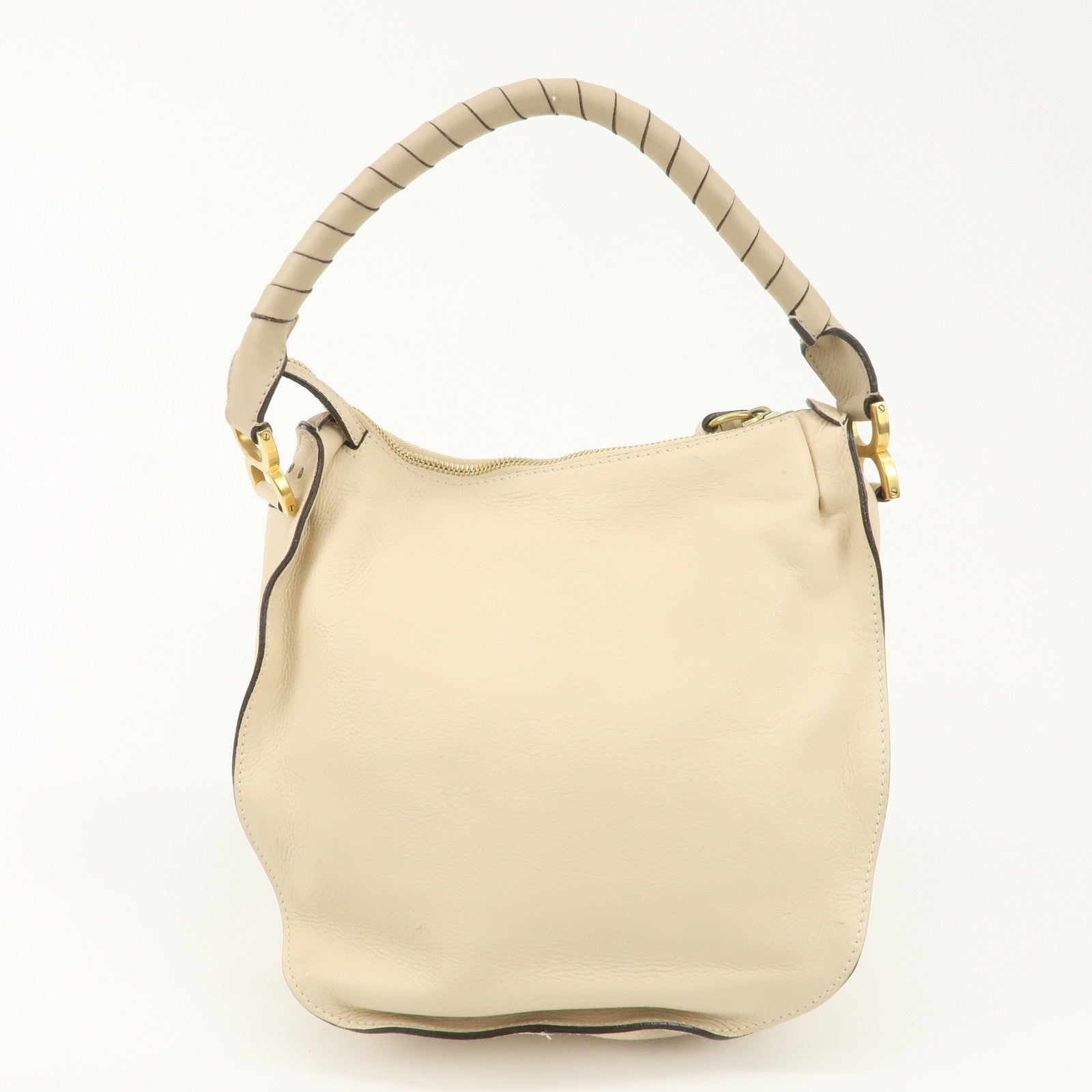Chloe leather Marcy one-shoulder bag Beige 021156-27 Used