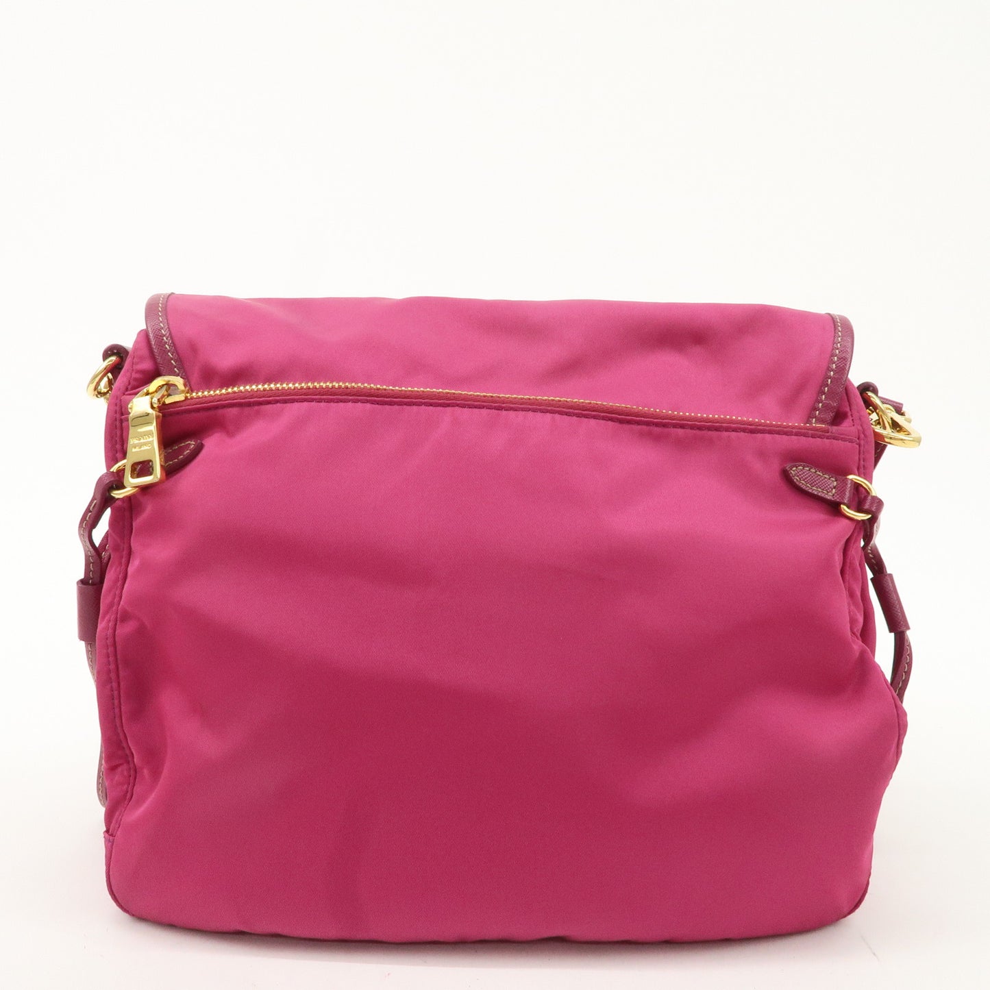 PRADA Nylon Leather Shoulder Bag Crossbody Bag Pink BT0687