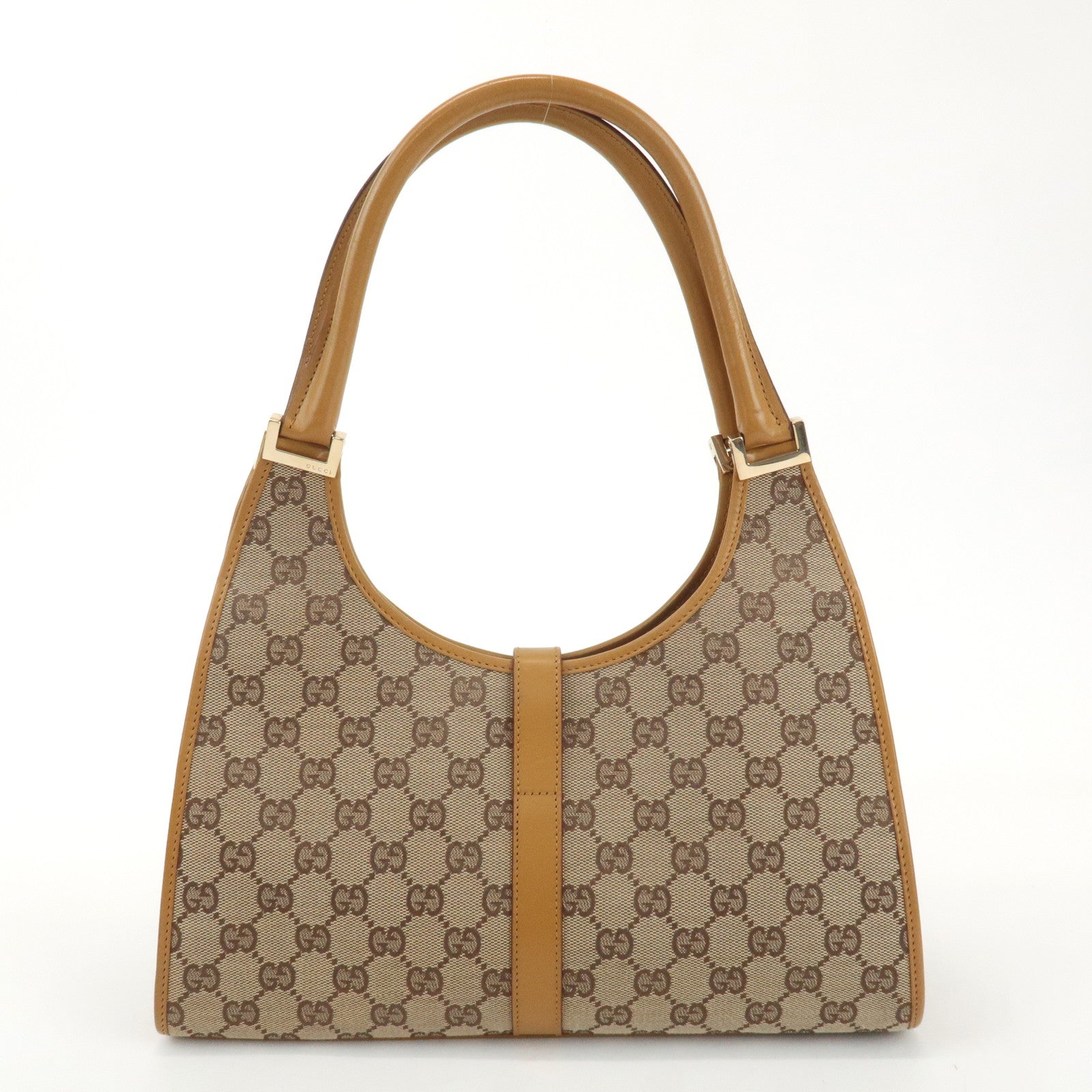 GUCCI Jackie GG Canvas Leather Shoulder Bag 001.1067.1705