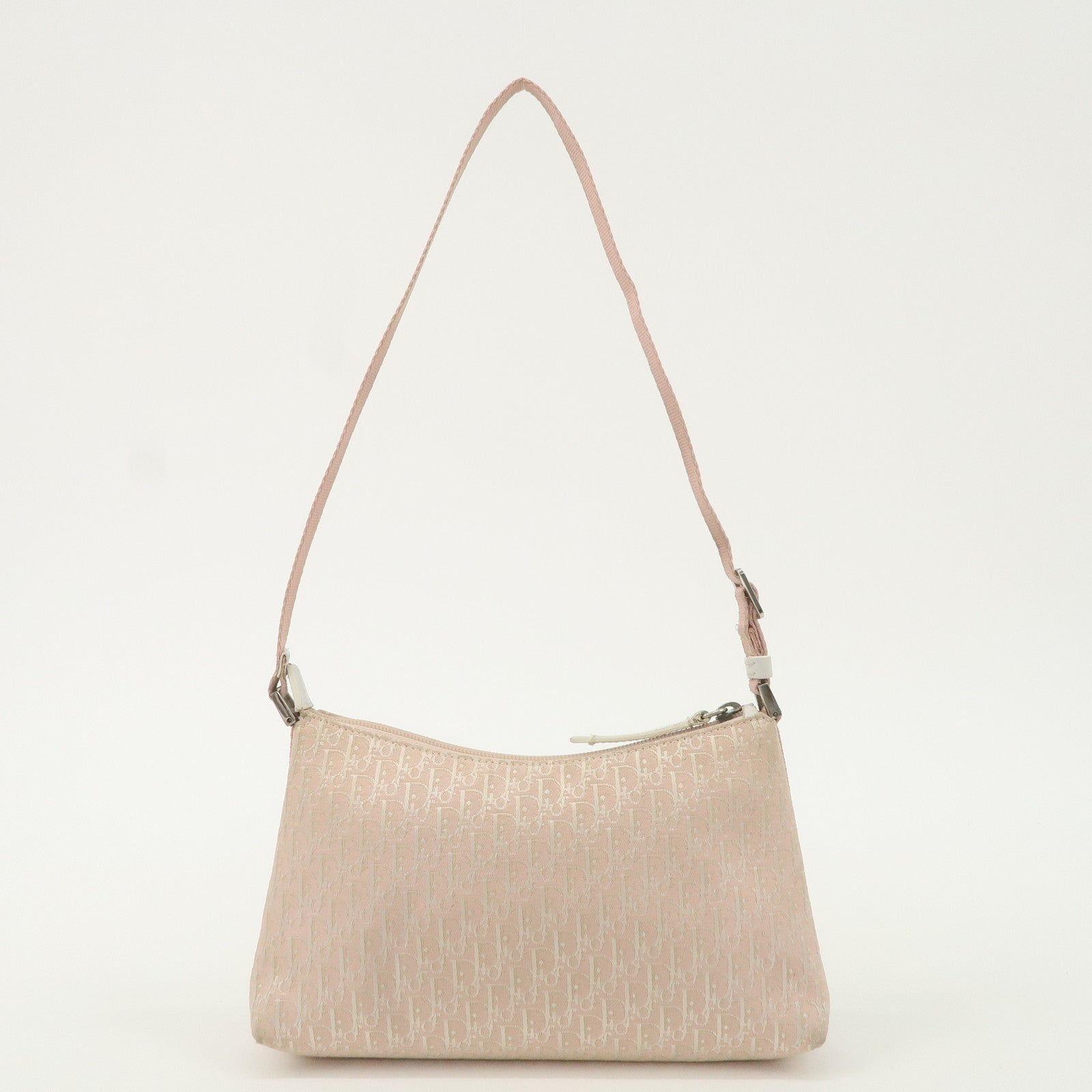 Christian Dior Trotter Canvas Leather Shoulder Bag Pink