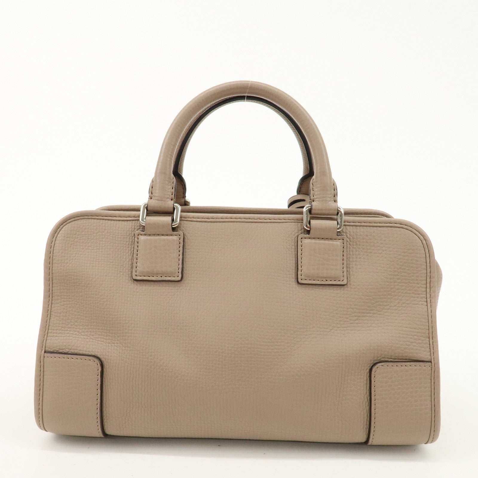 LOEWE Anagram Leather Amasona28 Hand Bag  Greige