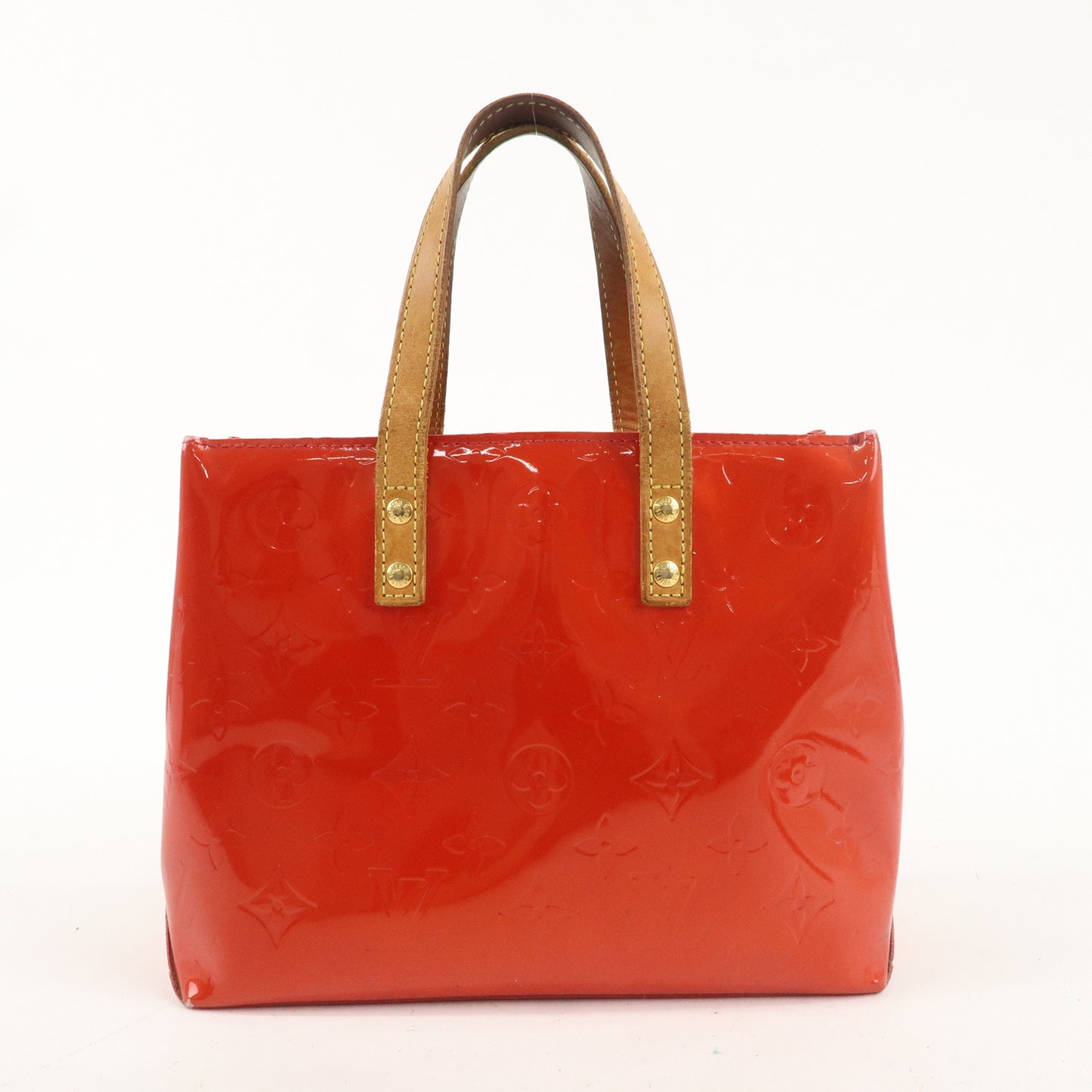 Louis Vuitton Monogram Vernis Lead PM Hand Bag Rouge M91088