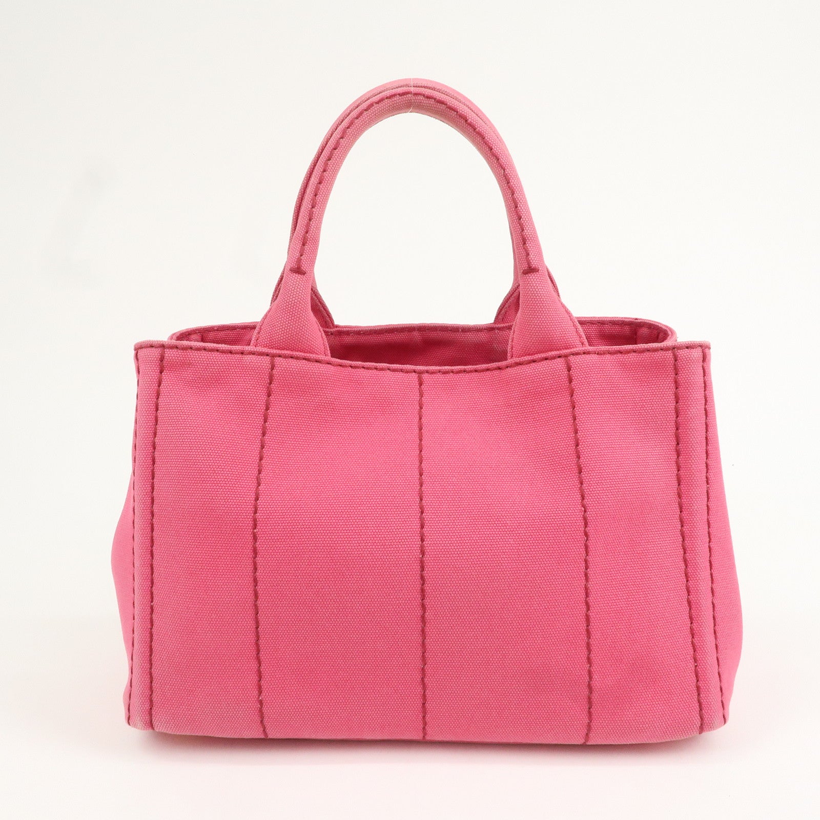 PRADA Logo Canapa Mini Canvas 2Way Bag Pink 1BG439