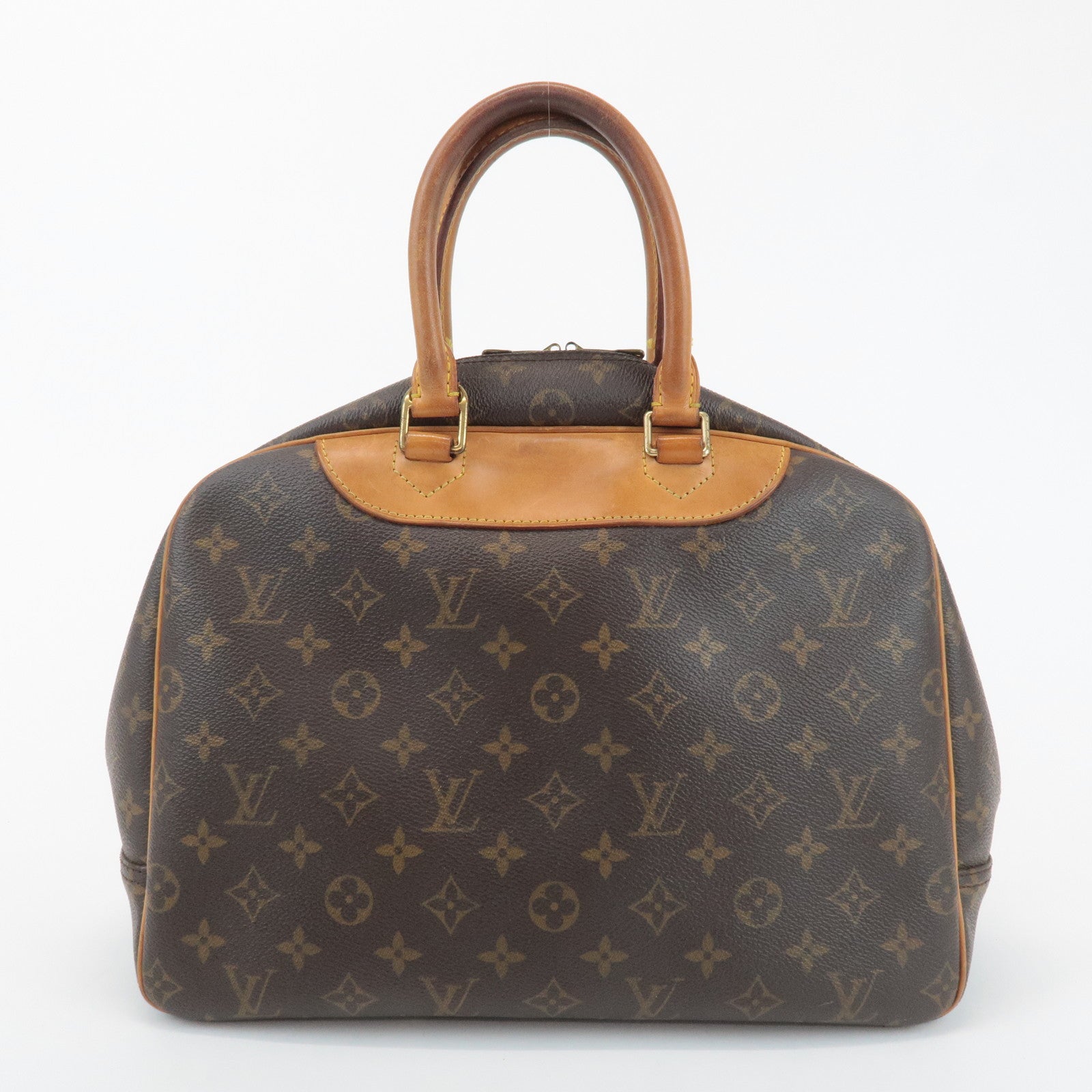 Louis Vuitton Monogram Deauville Hand Bag Brown M47270