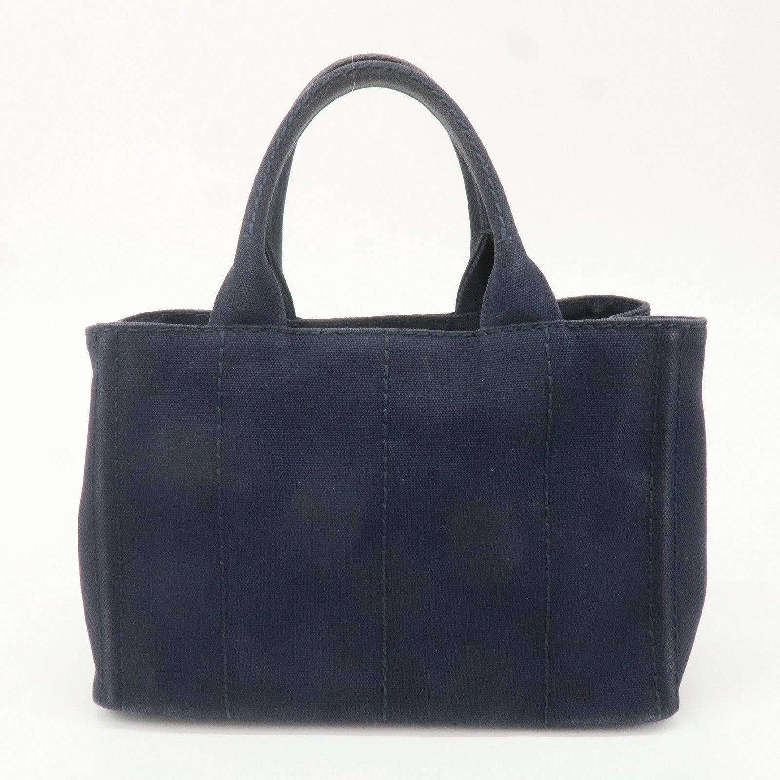 PRADA Canapa Mini Canvas 2Way Bag Shoulder Bag Navy 1BG439