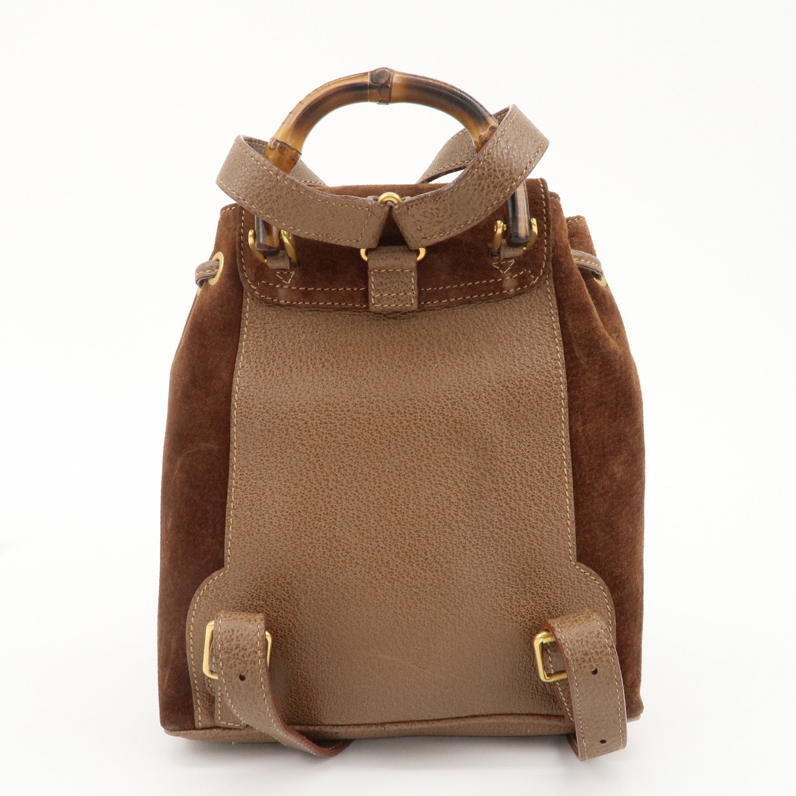 GUCCI Bamboo Suede Leather Mini Back Pack 003.1705.0030 Brown