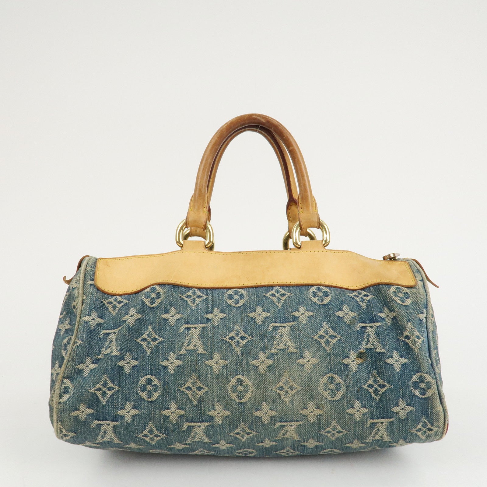 Louis Vuitton Monogram Denim Neo Speedy Boston Bag Blue M95019 Used