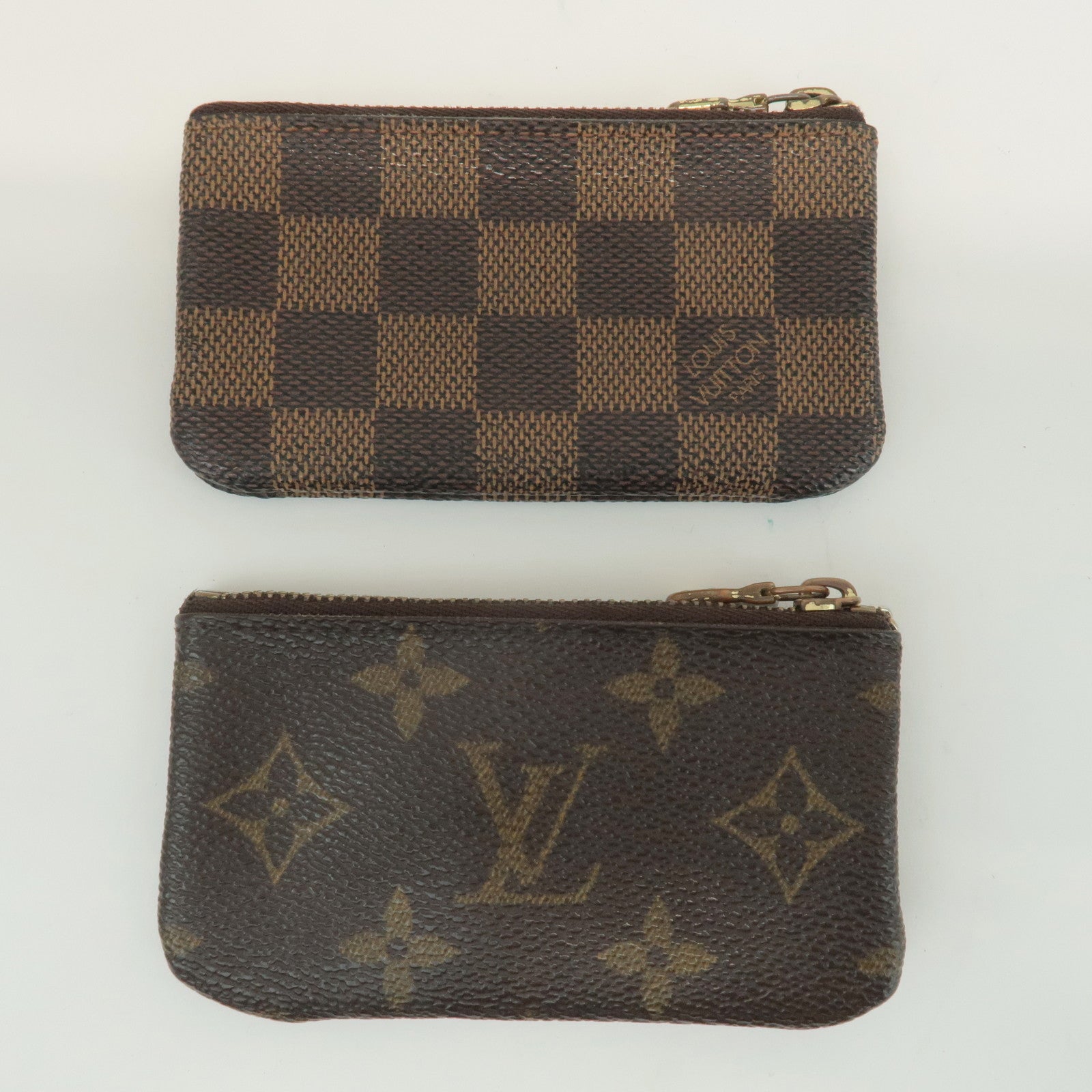 Louis Vuitton Set of 2 Monogram Damier Pochette Cles Coin Case