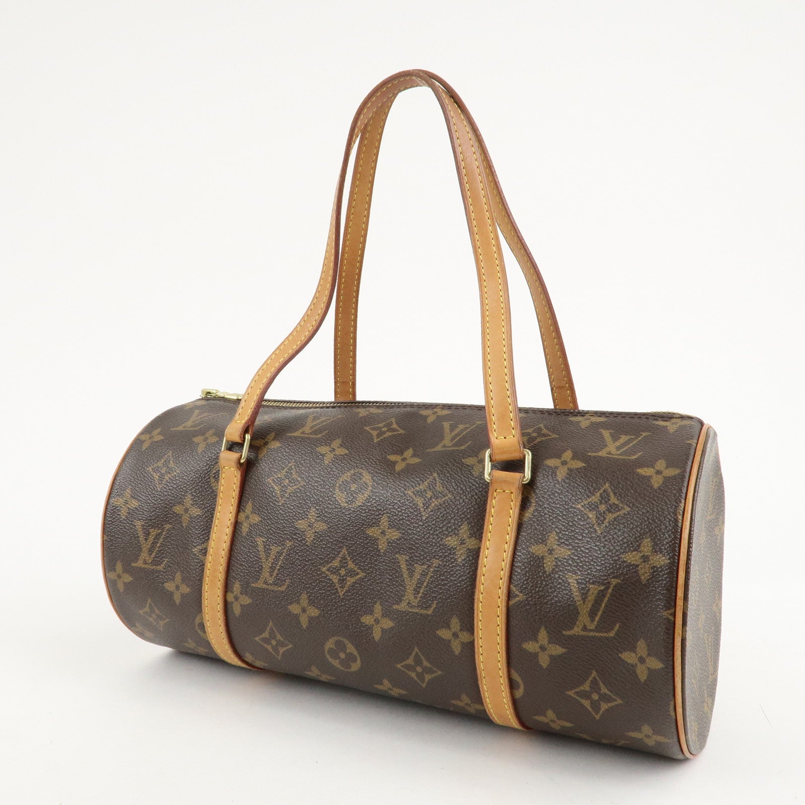 Louis Vuitton Monogram Papillon 30 Hand Bag Brown M51385