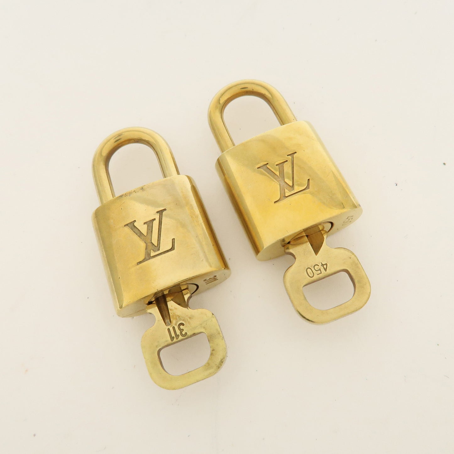 Louis Vuitton Set of 10 Lock & Key Cadena Key Lock Gold