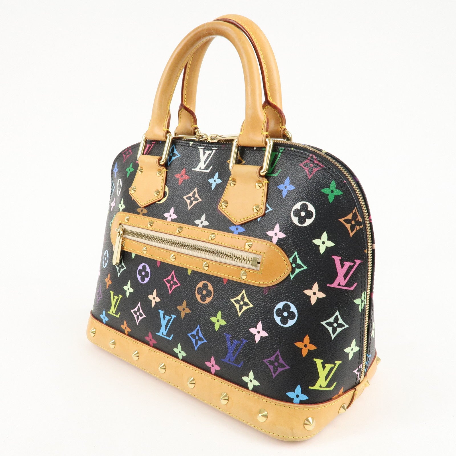 Louis Vuitton Monogram Multicolor Alma Hand Bag Noir M92646