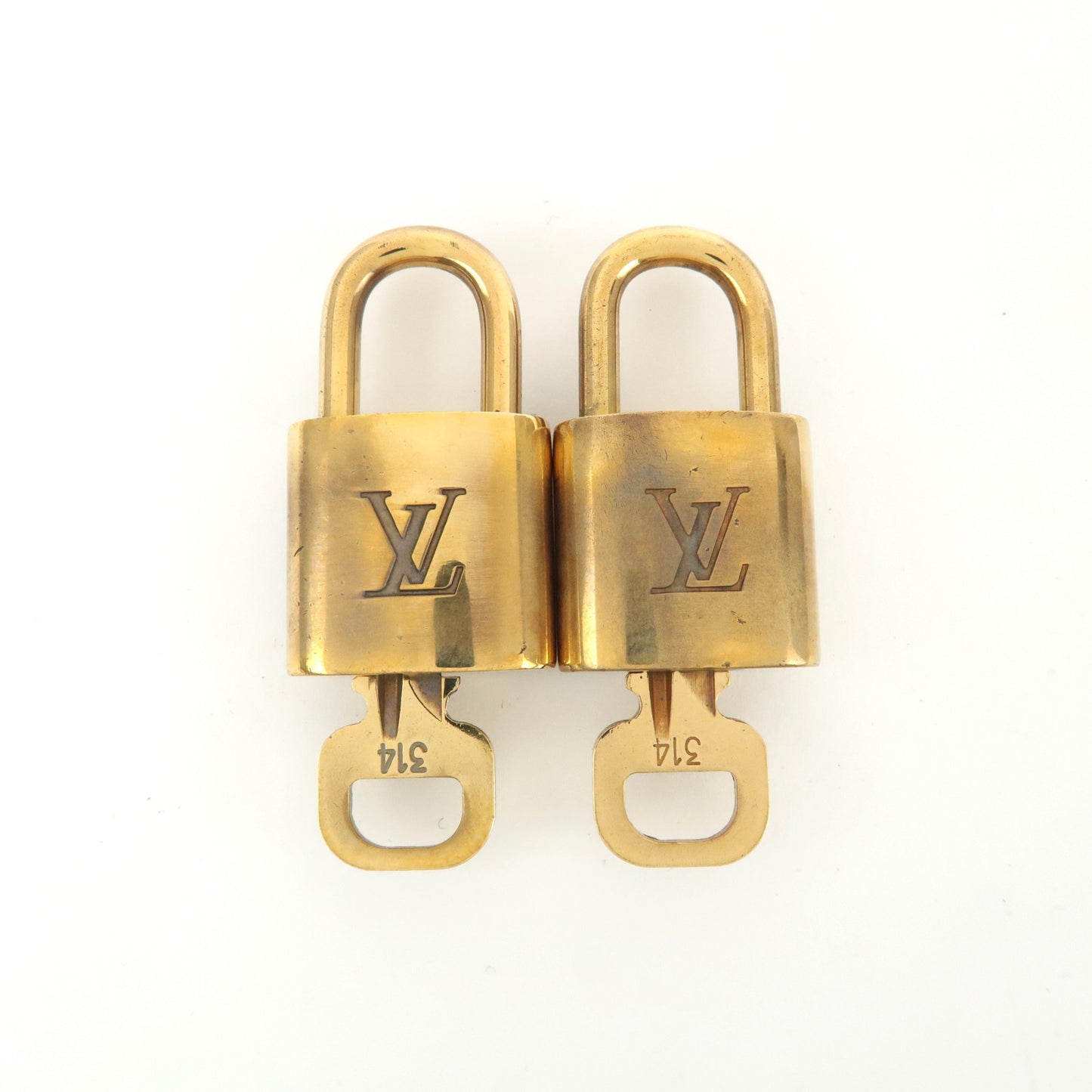 Louis Vuitton Set of 10 Lock & Key Cadena Key Lock Gold