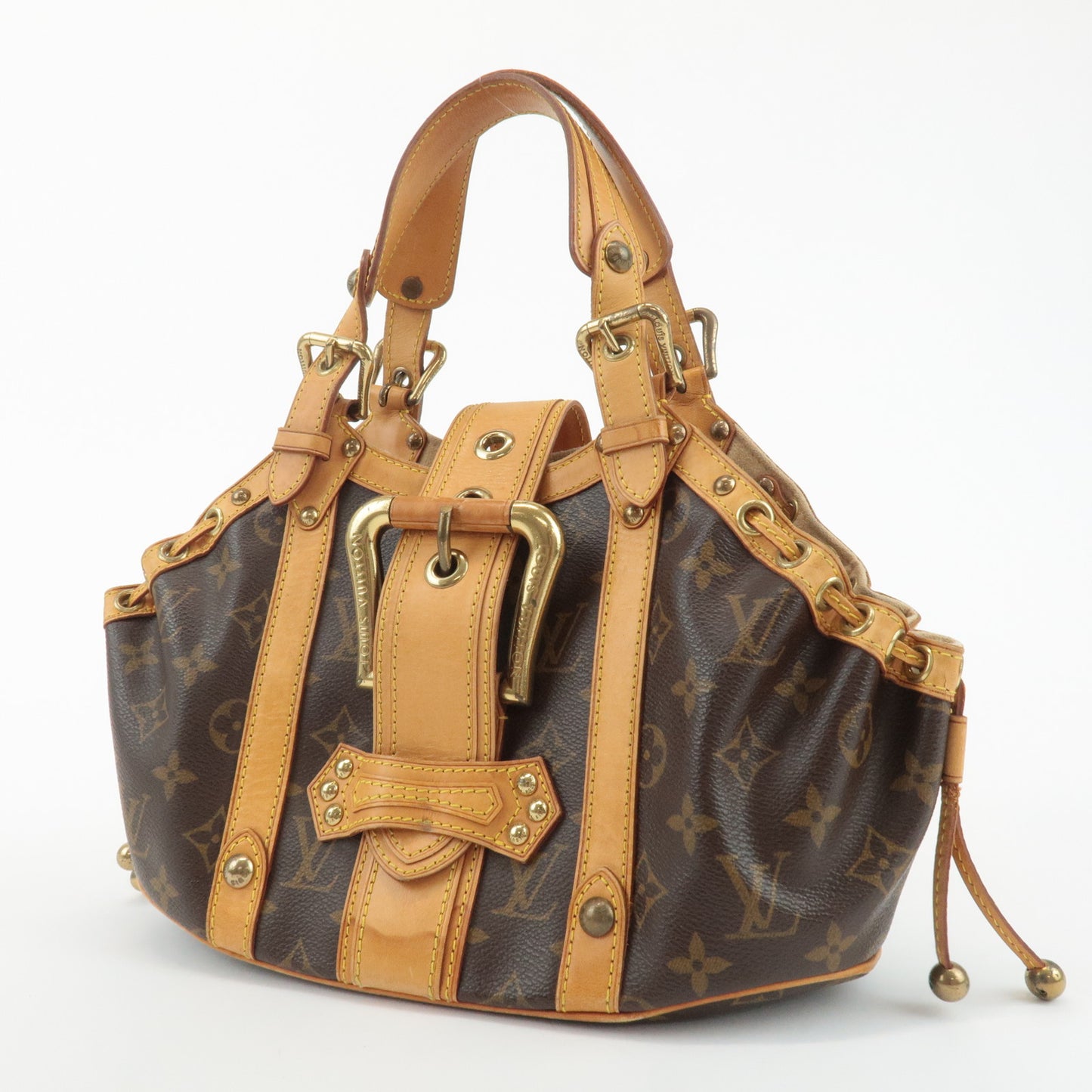 Louis Vuitton Monogram Theda GM Hand Bag Brown M92393