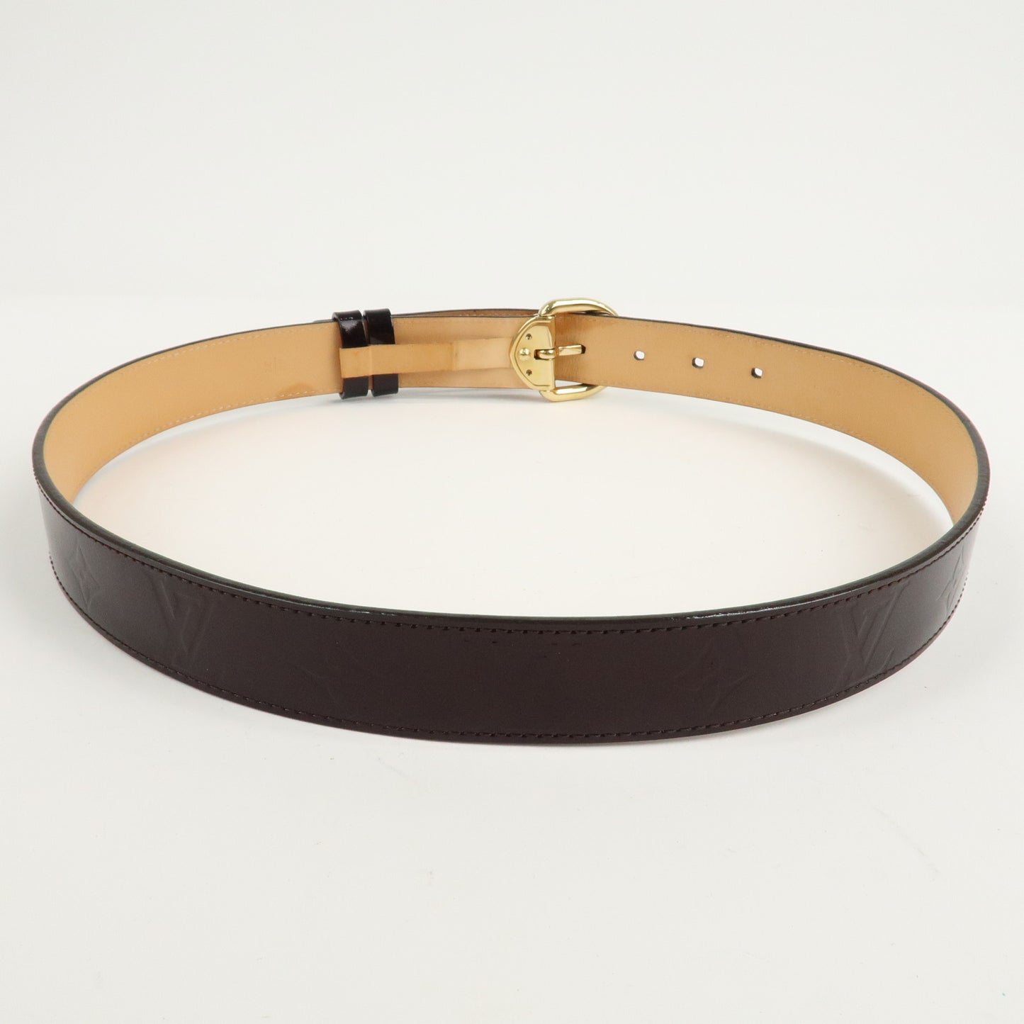 Louis Vuitton Monogram Vernis SaintTulle Belt 80/32 Amarante M6979