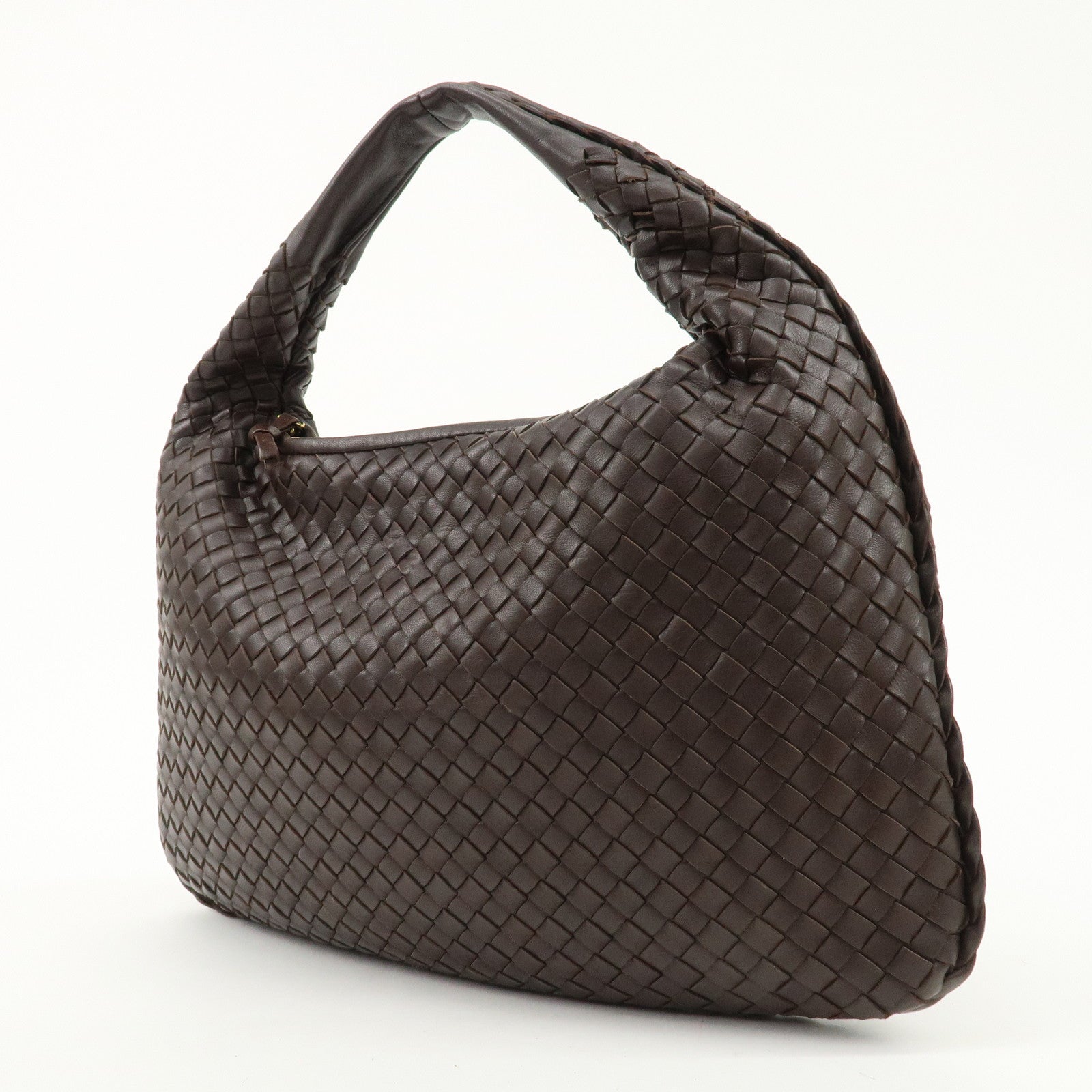 BOTTEGA VENETA Hobo Intrecciato Leather Shoulder Bag 115653