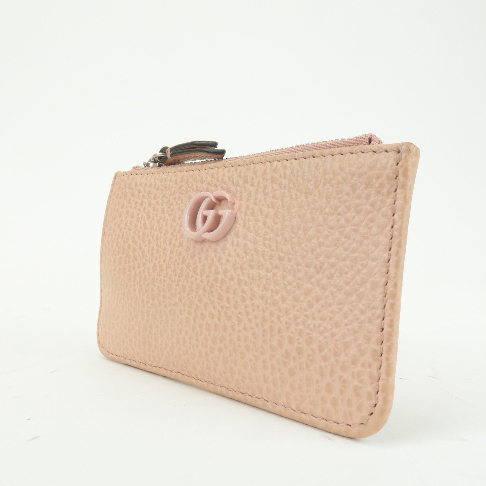 GUCCI GG Marmont Leather Fragment Case Card Case Pink 701070