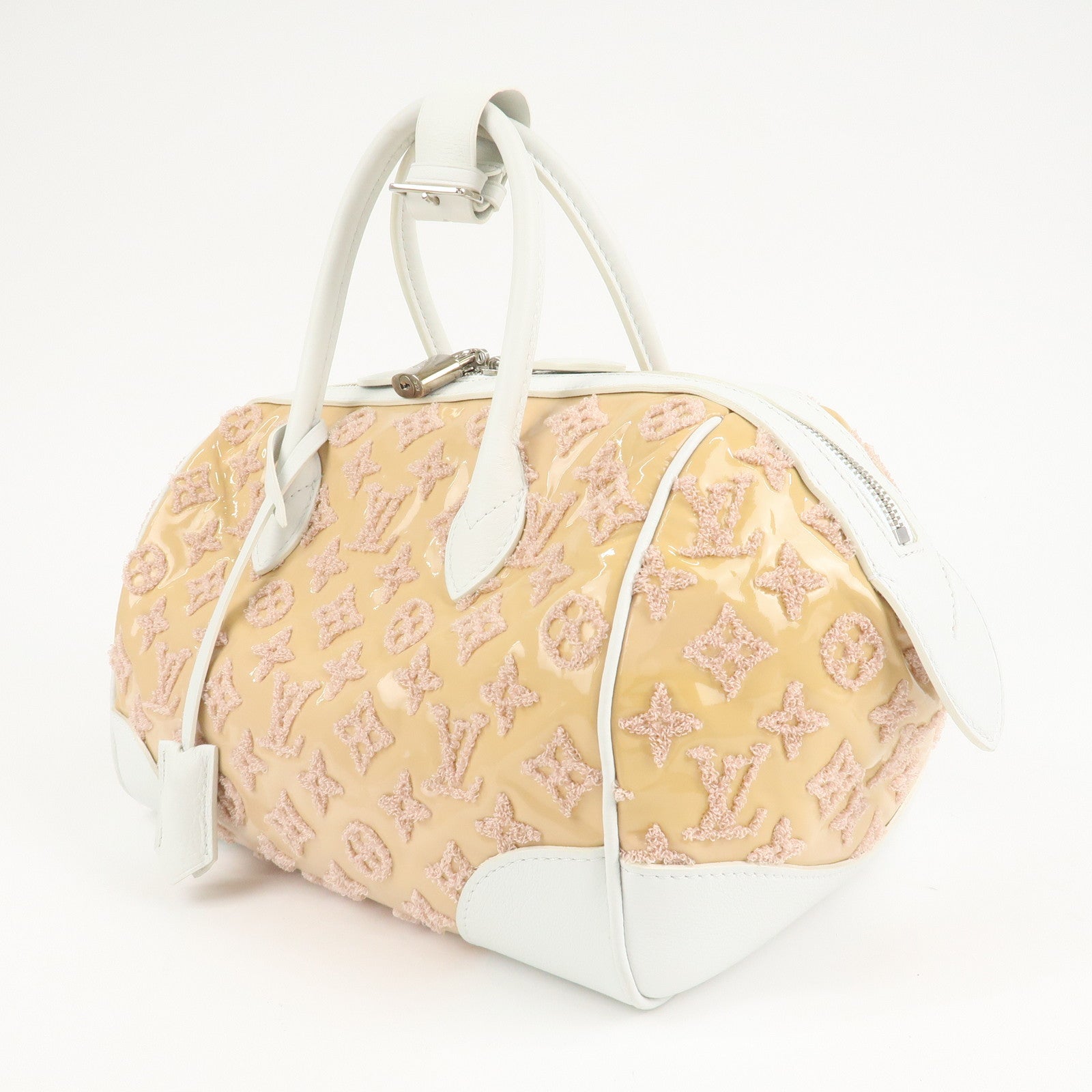 Louis Vuitton Monogram Booklet Speedy Round Hand Bag Rose M40704 Used