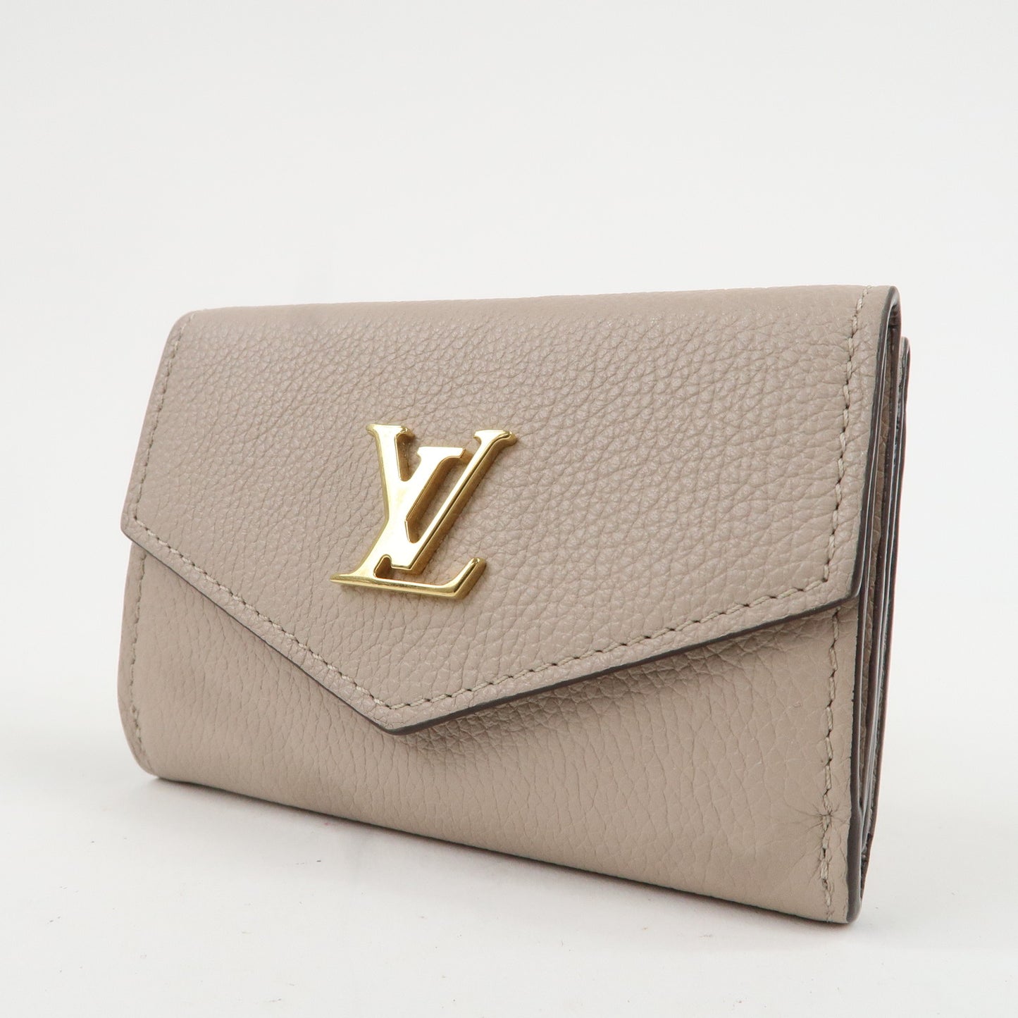 Louis Vuitton Portefeuille Lock Mini Wallet Greige M69340