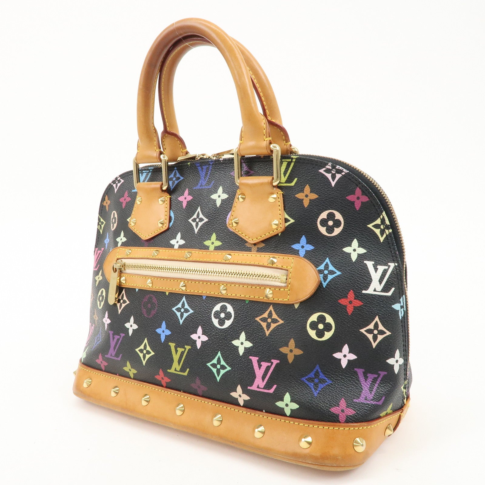 LOUIS VUITTON Monogram Multicolor Alma Hand Bag Noir M92646