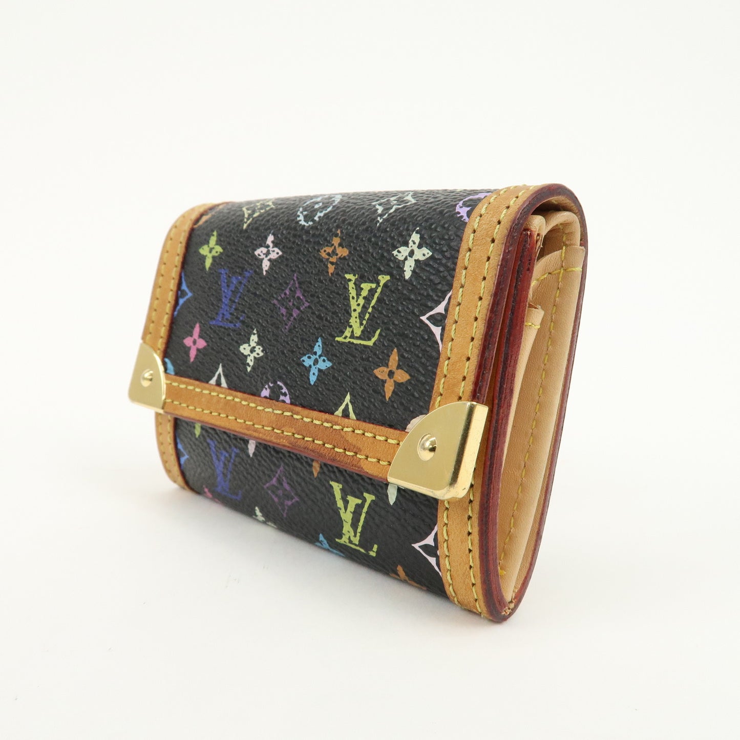 Louis Vuitton Multi Color Porte Monnaie Plat Coin Case M92656