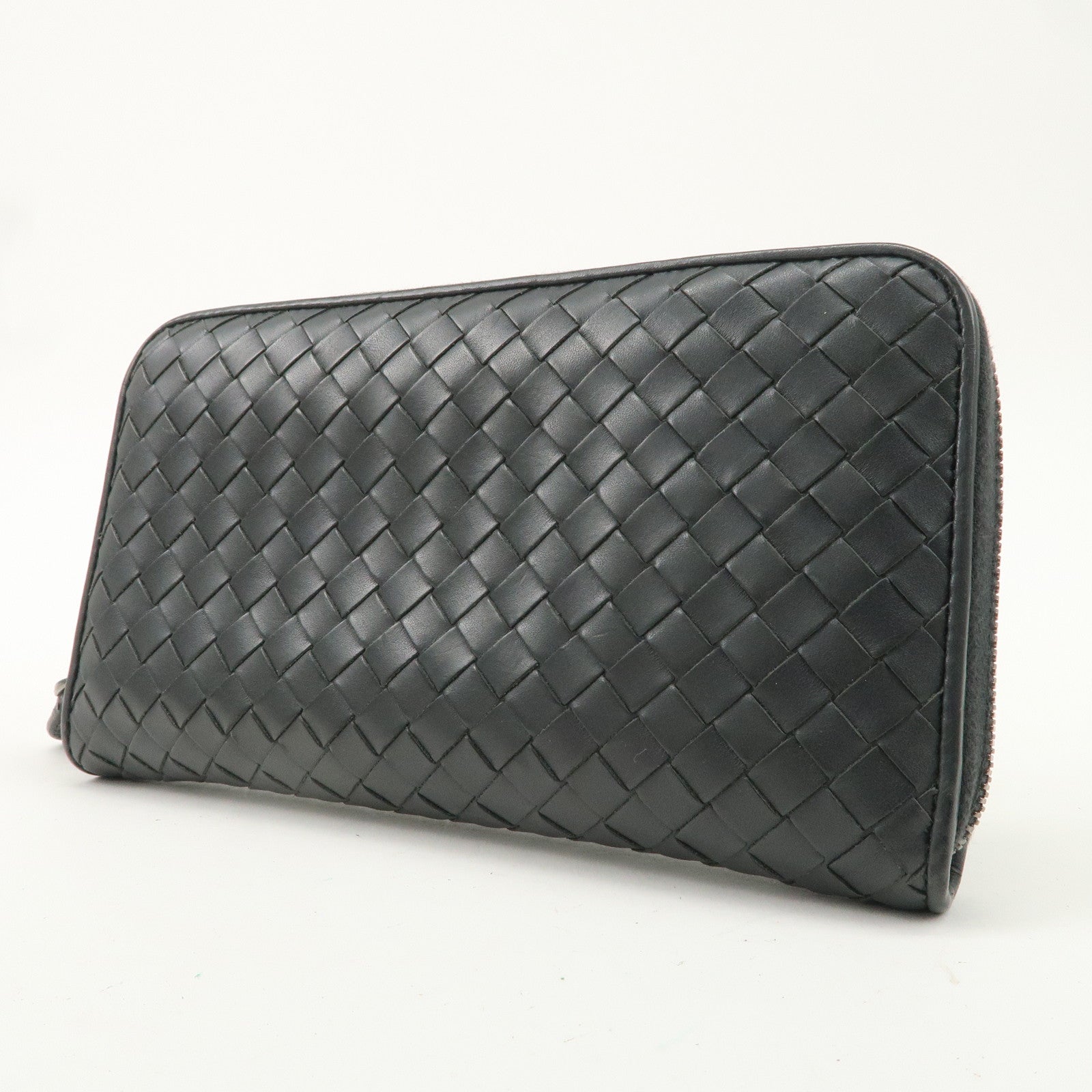 BOTTEGA VENETA Intrecciato Leather Round Zippy Long Wallet