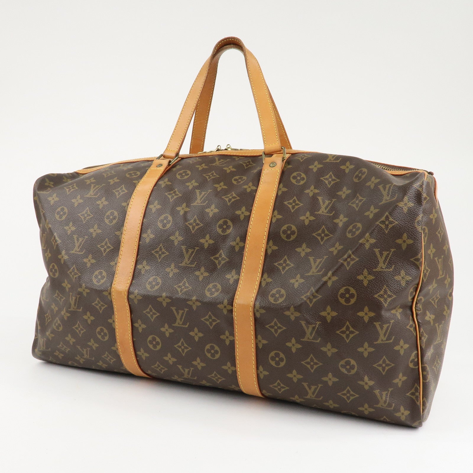 Louis Vuitton Monogram Sac Souple 55 Boston Bag Brown M41622