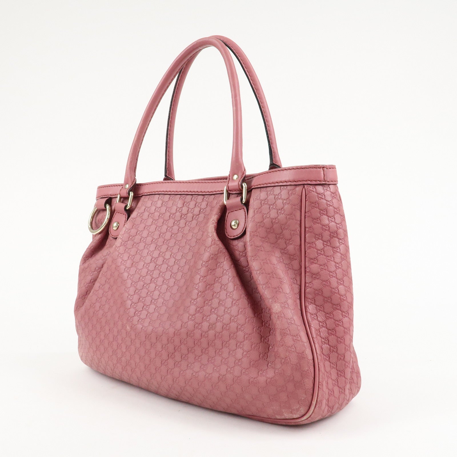 GUCCI Sukey Micro Guccissima Leather Tote Bag Pink 296835