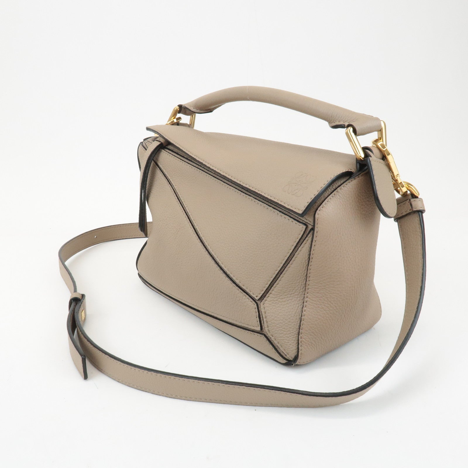 LOEWE Puzzle Calf Leaather Puzzle Bag Small 2Way Bag Sand