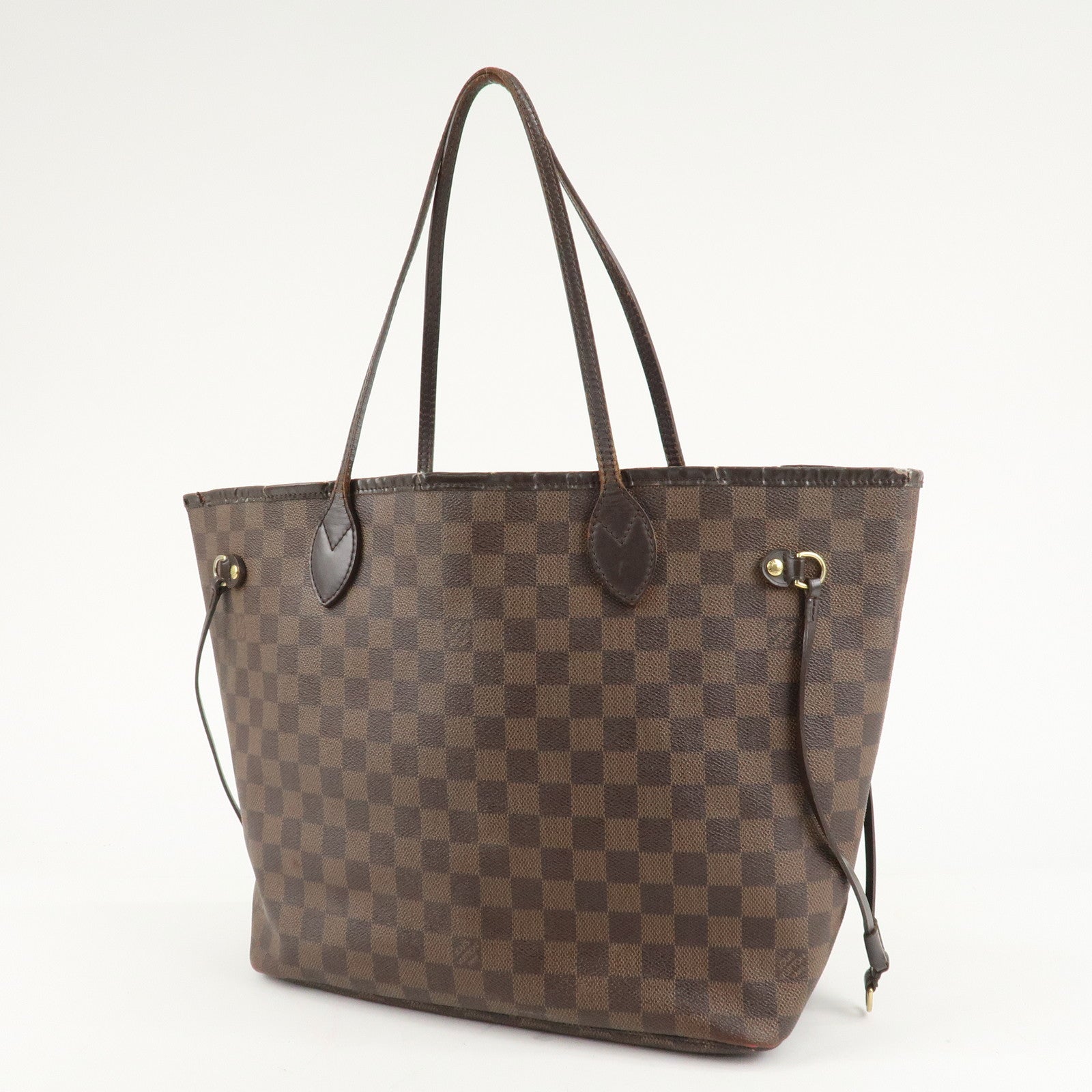 Louis Vuitton Damier Neverfull MM Tote Bag Brown M41358