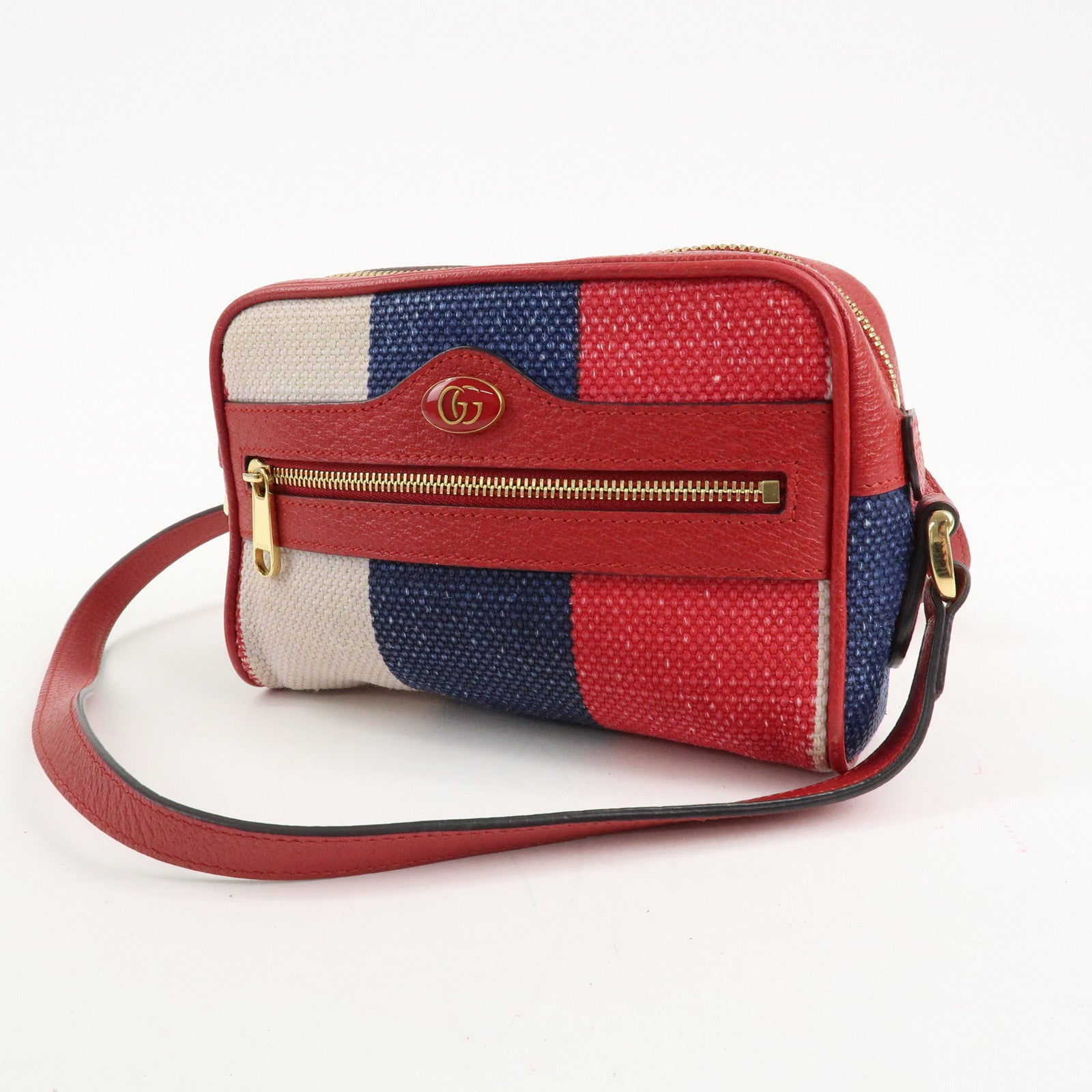 GUCCI Ophidia GG Supreme Mini Shoulder Bag Red 517350