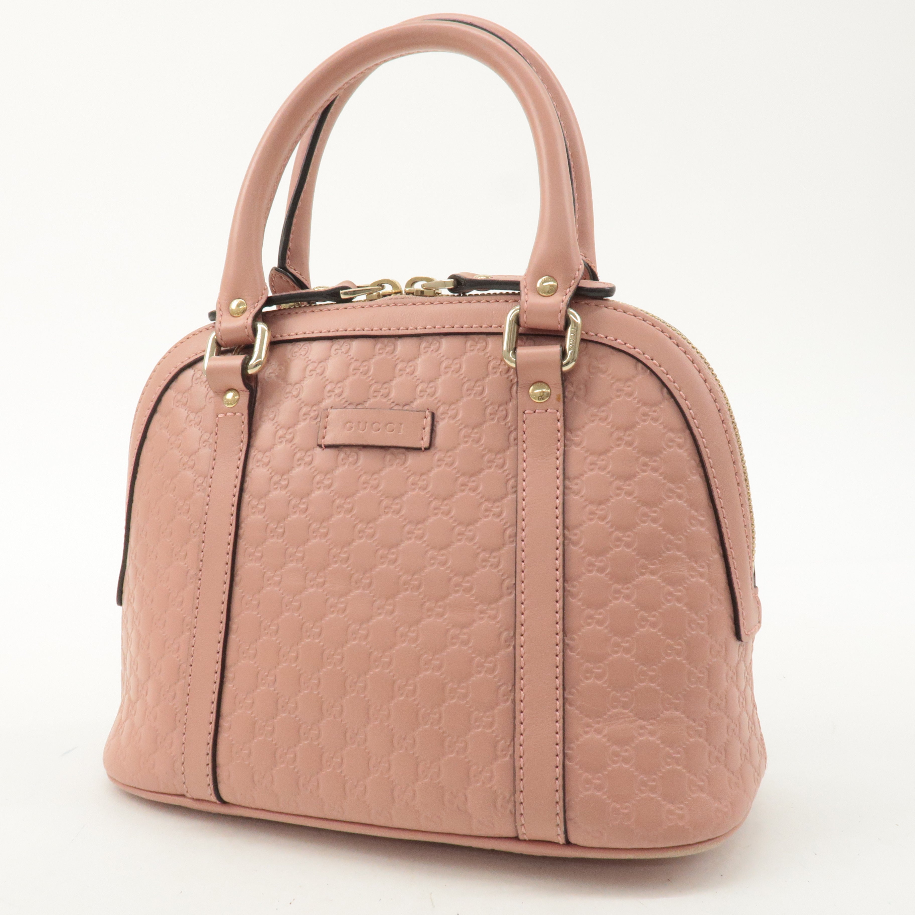 GUCCI Micro Guccissima Leather 2Way Shoulder Hand Bag Pink 449654