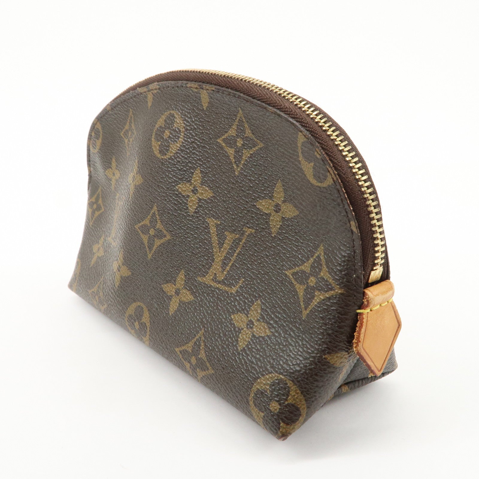 Louis Vuitton Monogram Pochette Cosmetic Pouch Brown M47515 Used