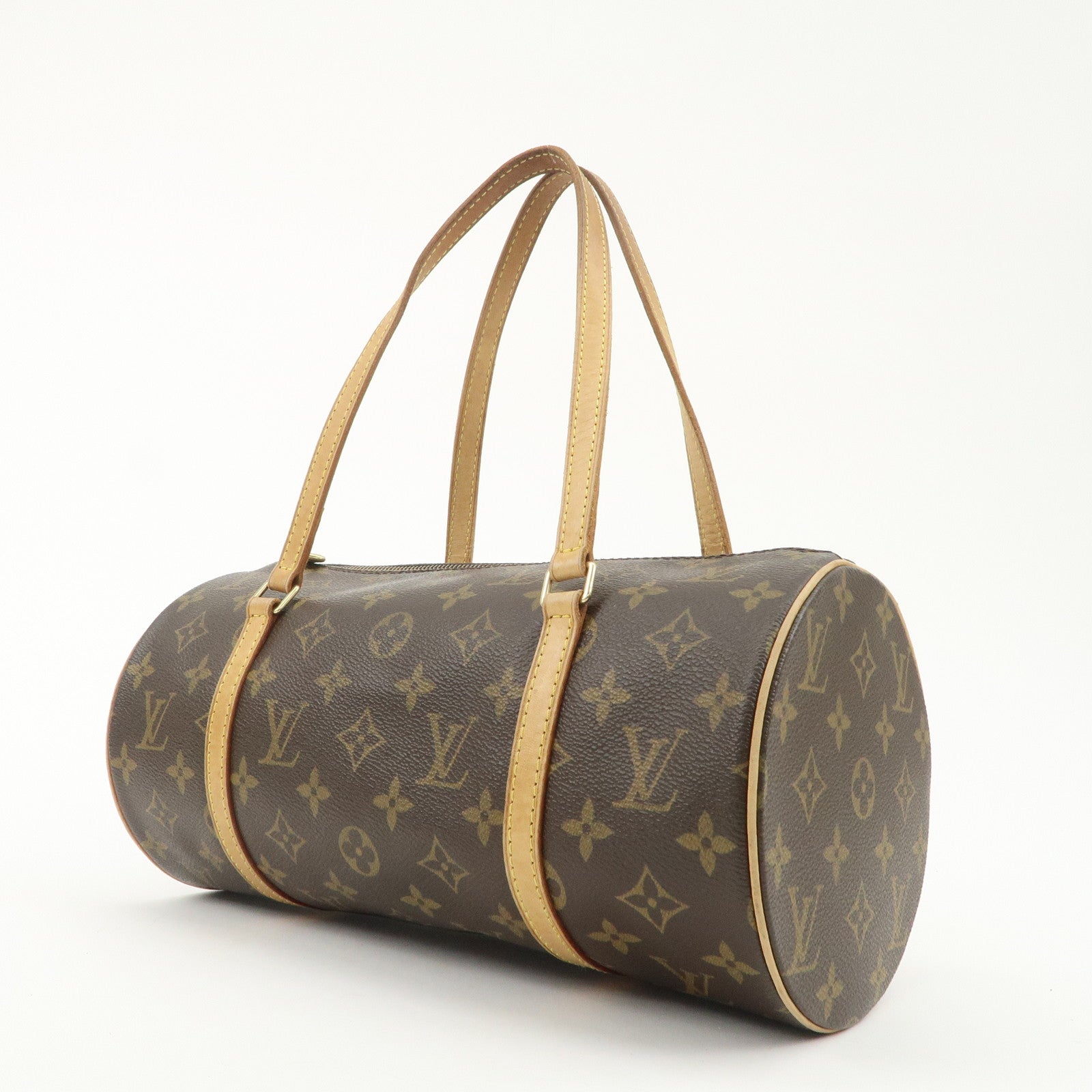 Louis Vuitton Monogram Papillon 30 Hand Bag Brown M51385 Used