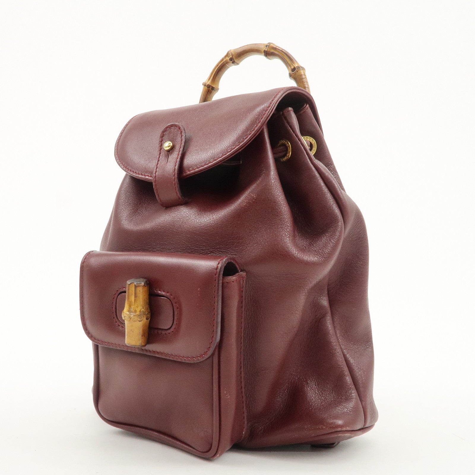 GUCCI Bamboo Leather Mini Ruck Sack Back Pack 003.2058.0030.0