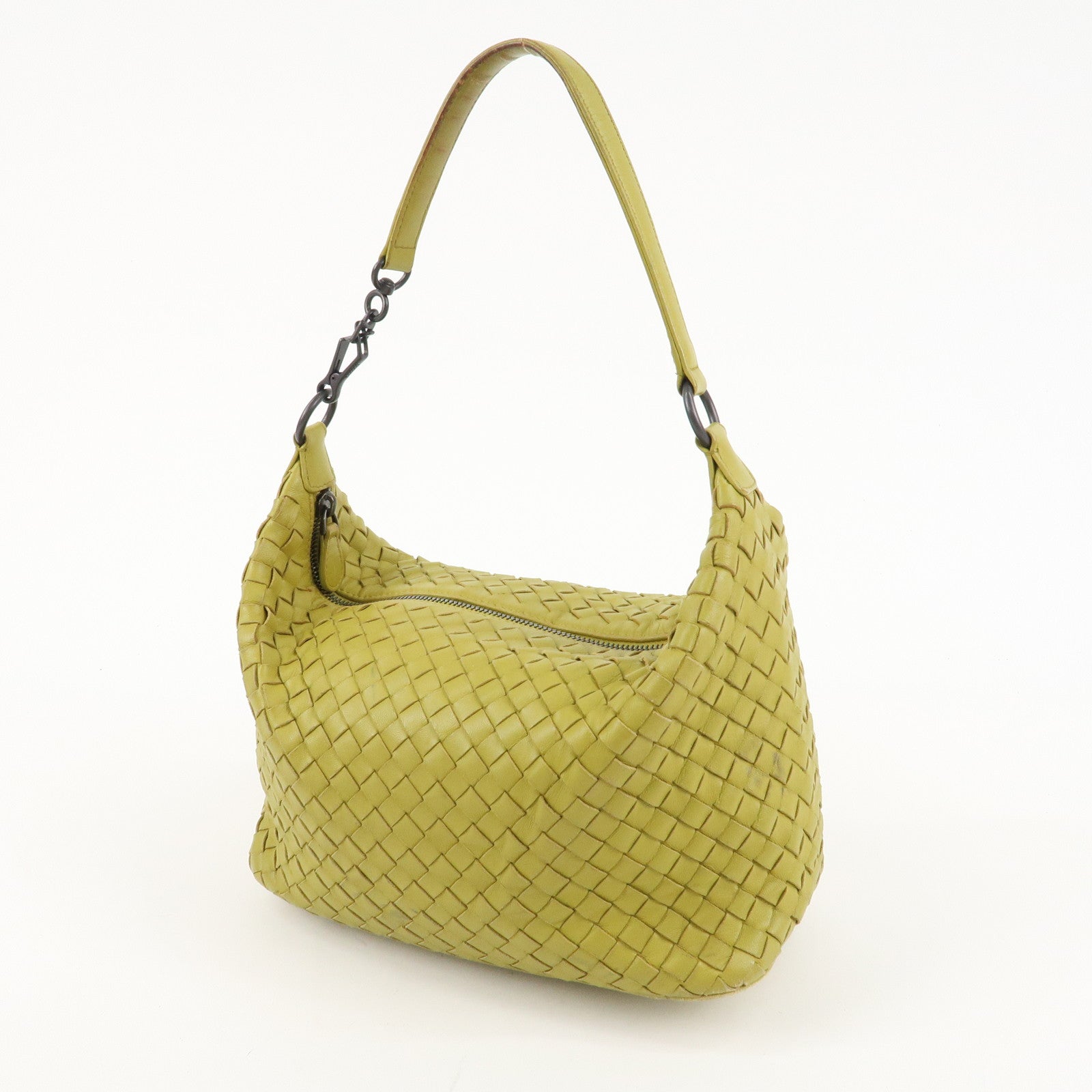 BOTTEGA VENETA Intrecciato Leather Hand Shoulder Bag Yellow