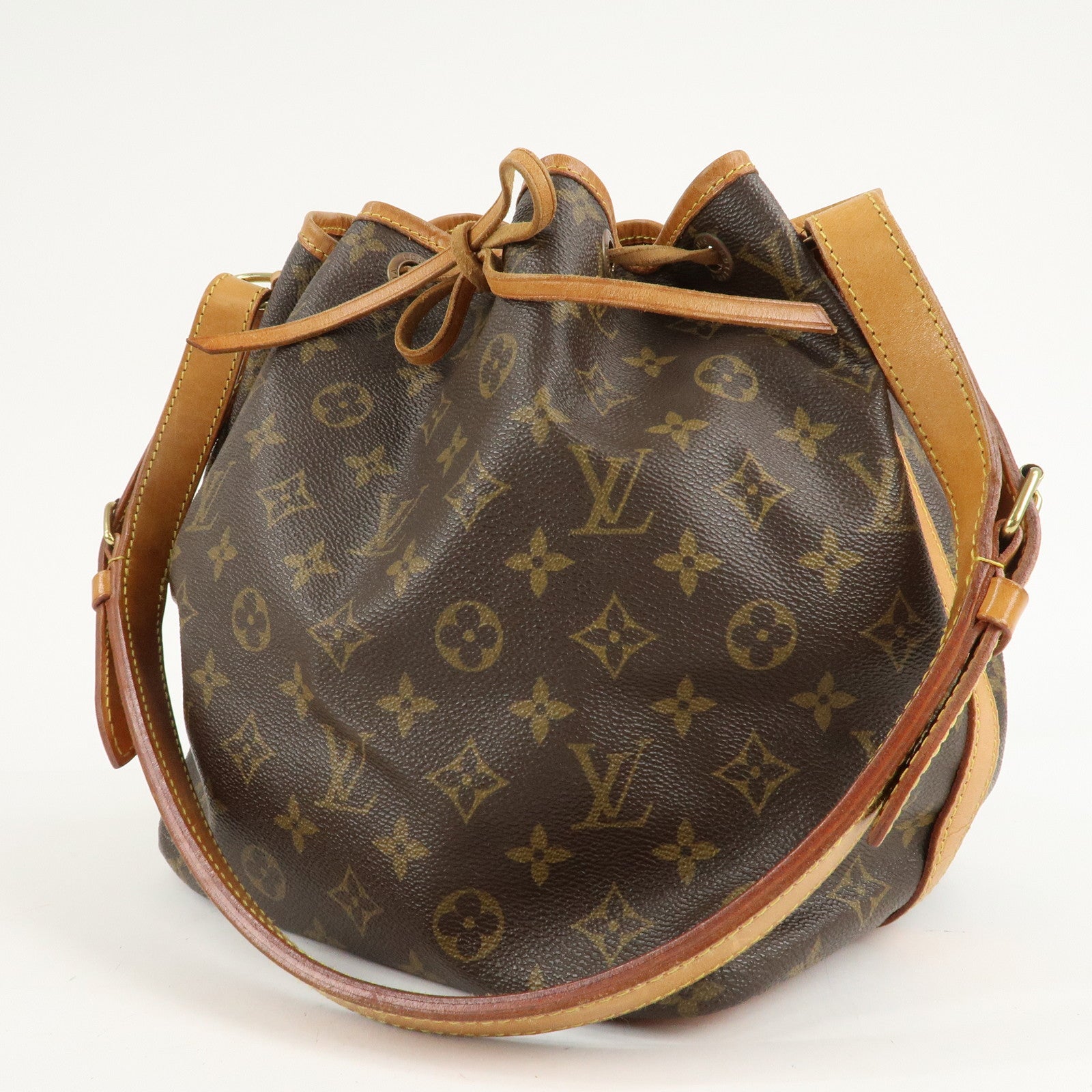 Louis Vuitton Monogram Petit Noe Shoulder Bag Brown M42226