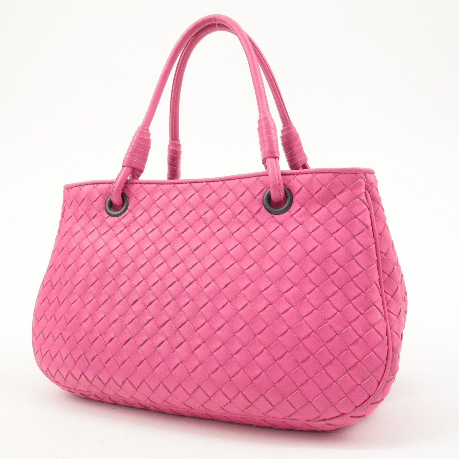 BOTTEGA VENETA Intrecciato Leather Handbag Pink